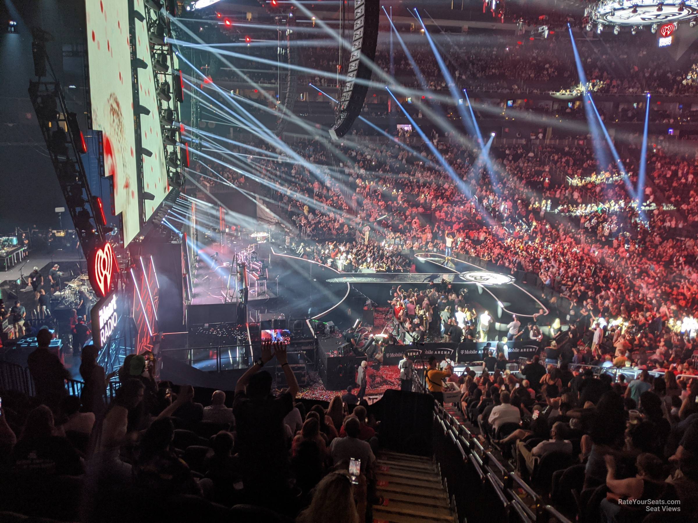 section 3, row z seat view  for concert - t-mobile arena