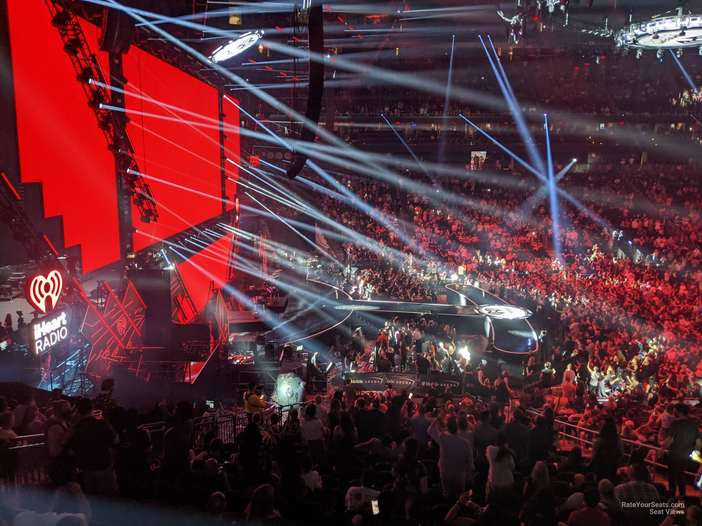 section 4, row z seat view  for concert - t-mobile arena