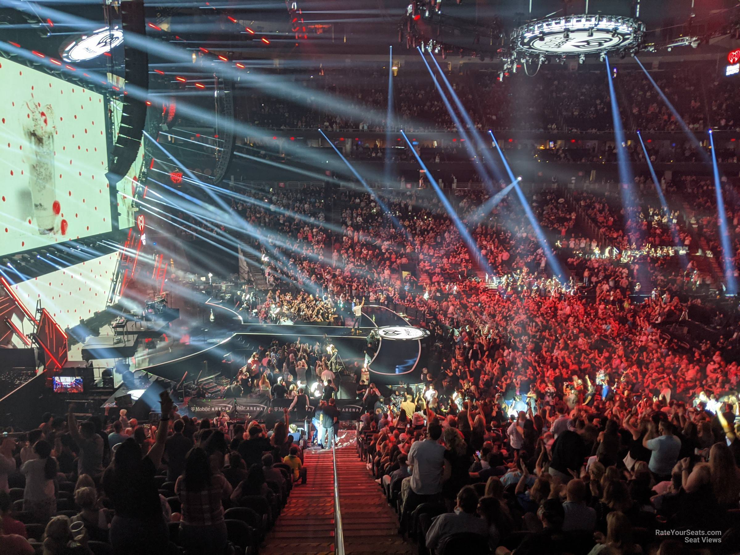 section 5, row z seat view  for concert - t-mobile arena