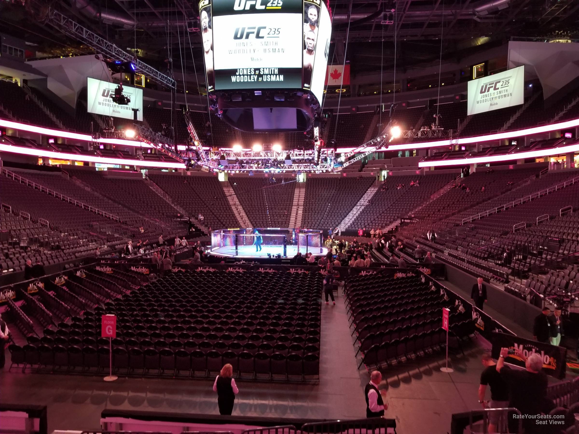 section 1, row j seat view  for fighting - t-mobile arena