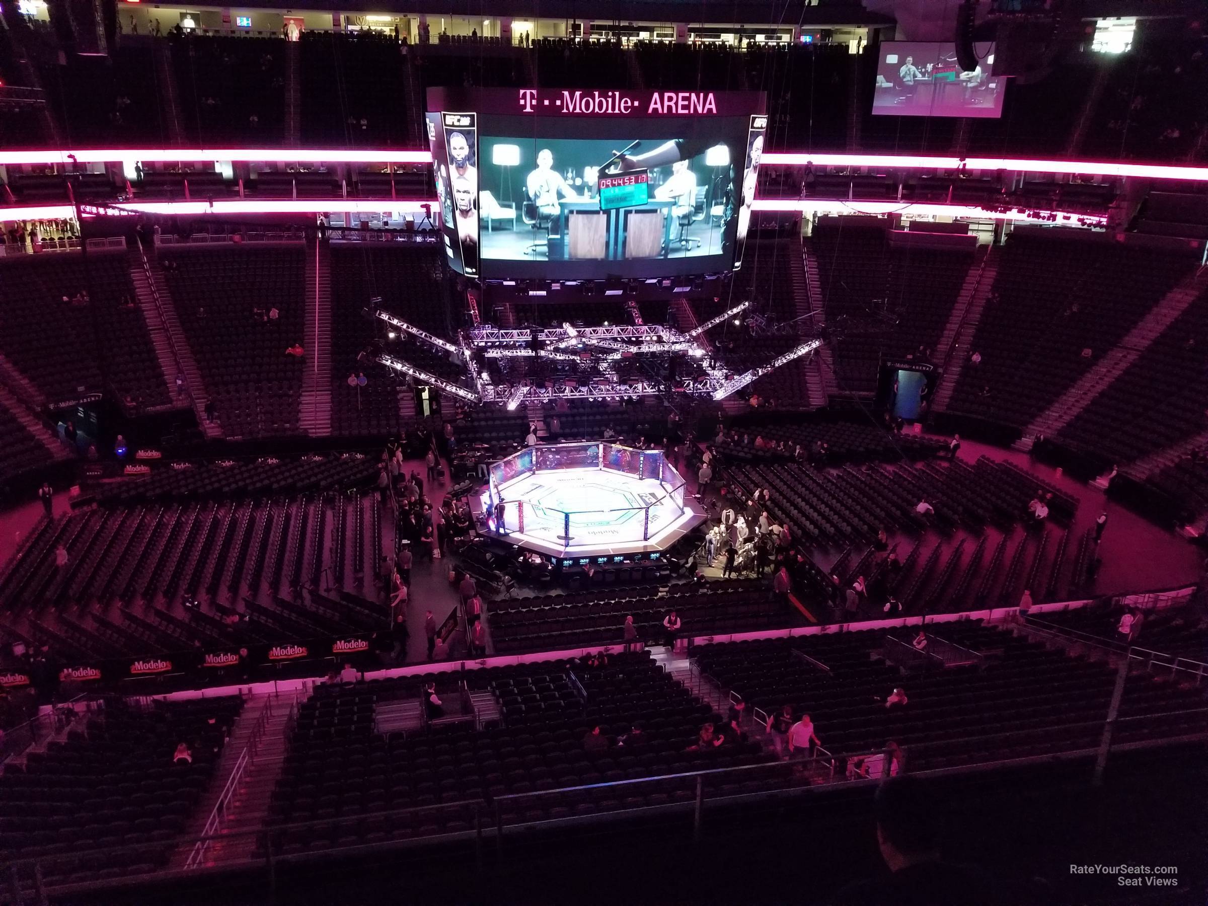 section 204, row e seat view  for fighting - t-mobile arena