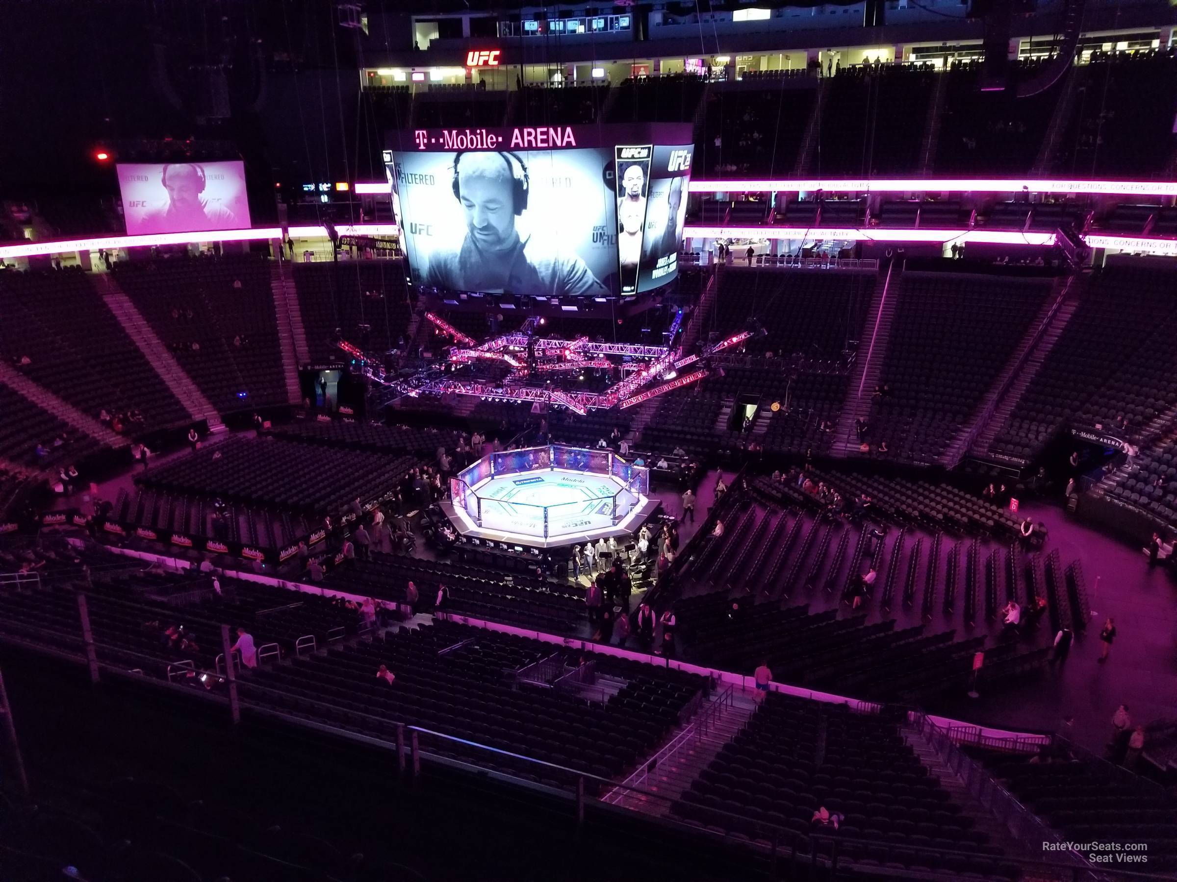 section 207, row e seat view  for fighting - t-mobile arena