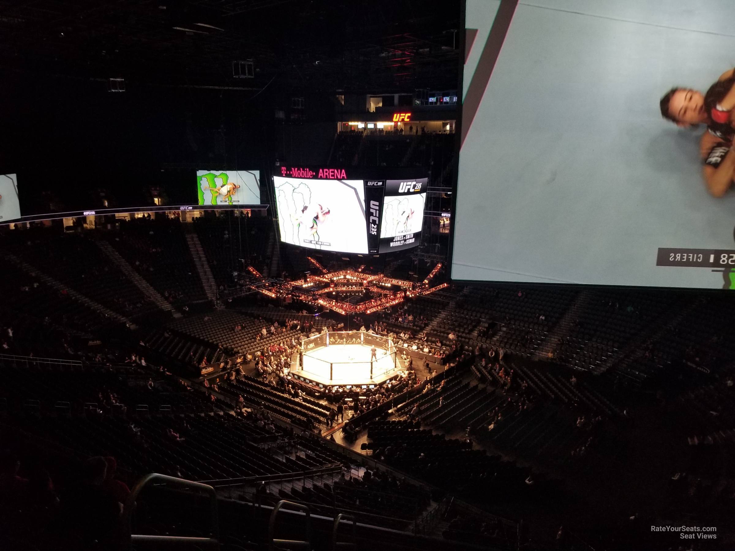 section 209, row j seat view  for fighting - t-mobile arena