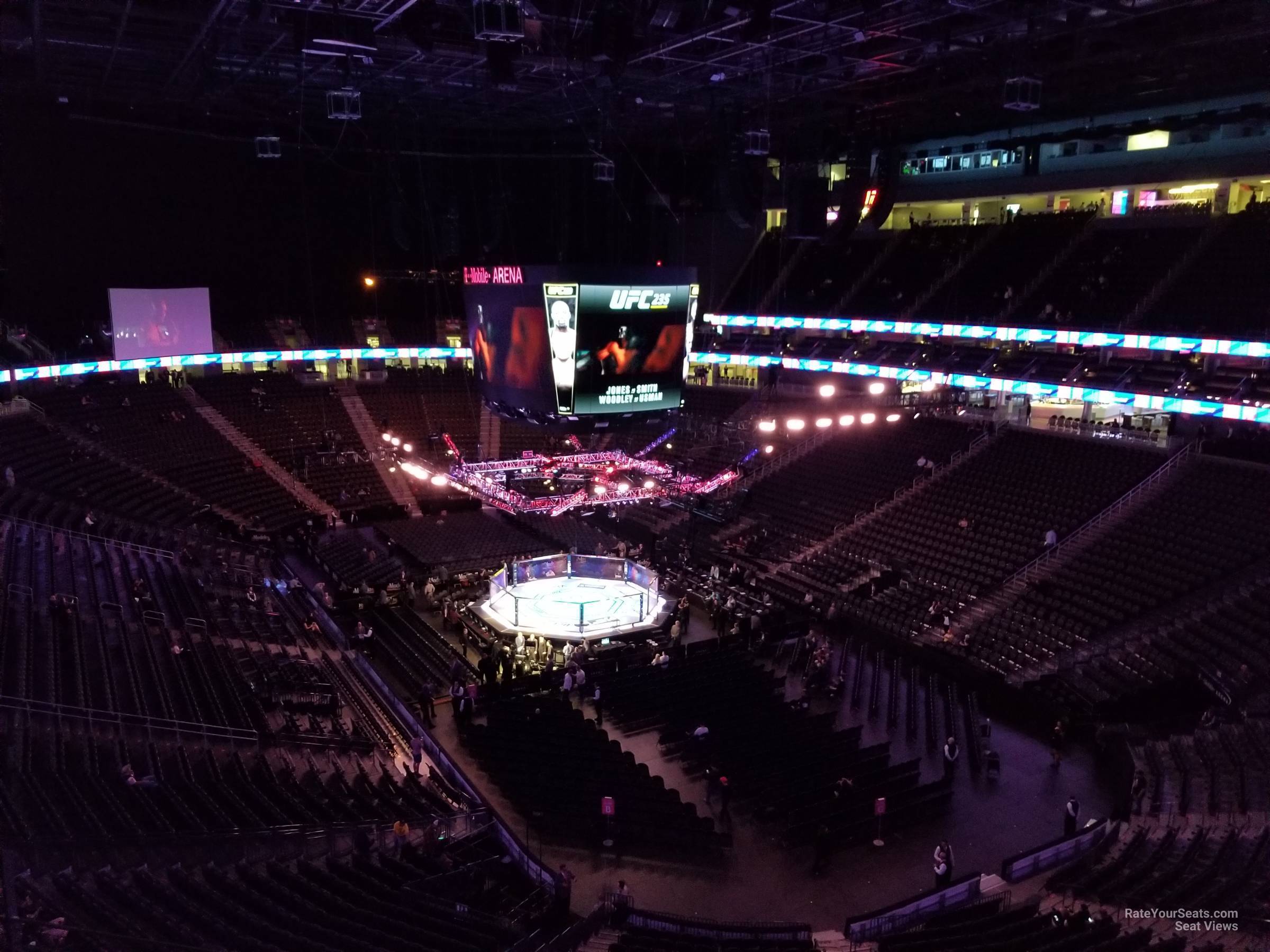 section 211, row e seat view  for fighting - t-mobile arena