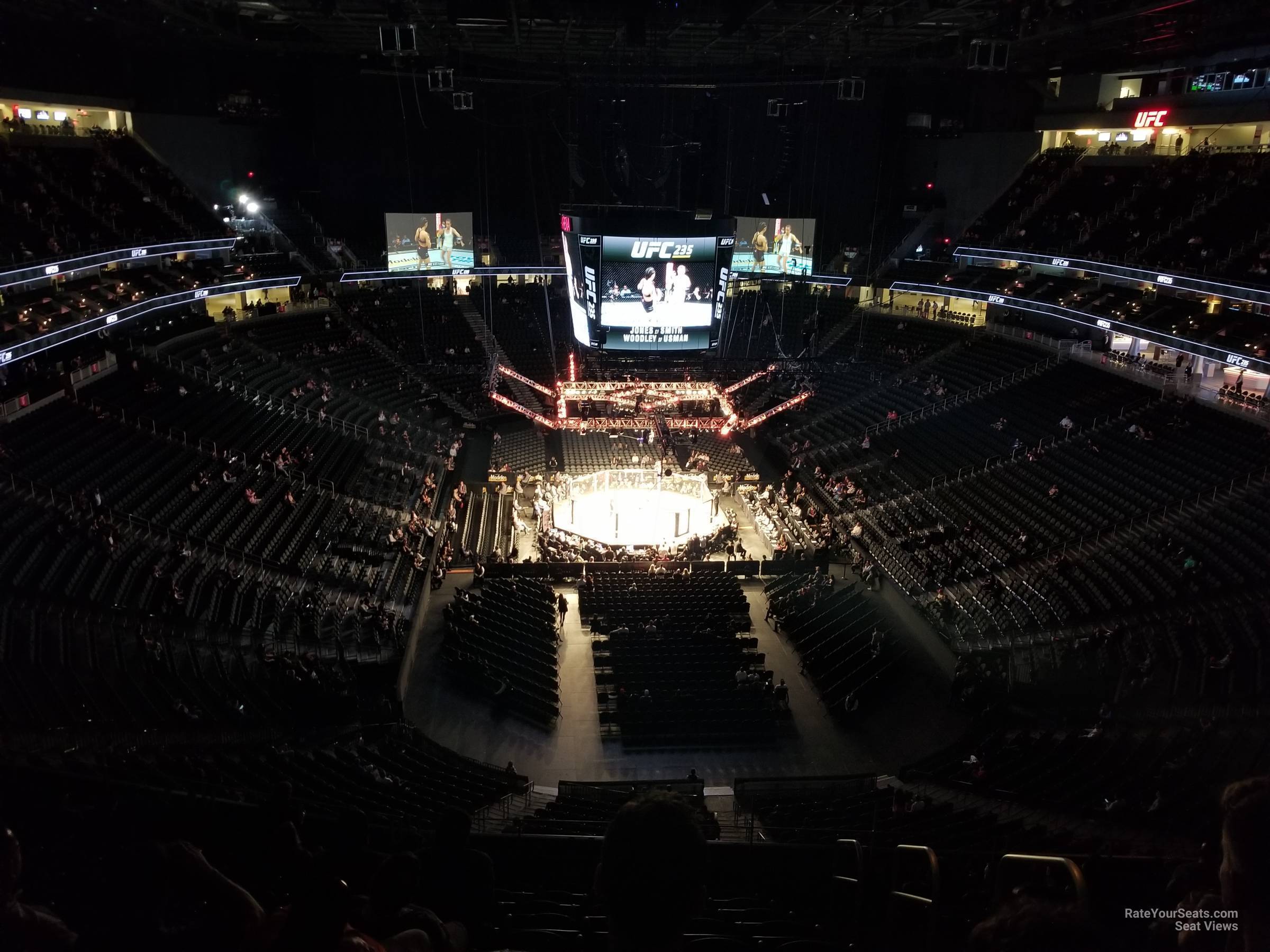 section 213, row j seat view  for fighting - t-mobile arena