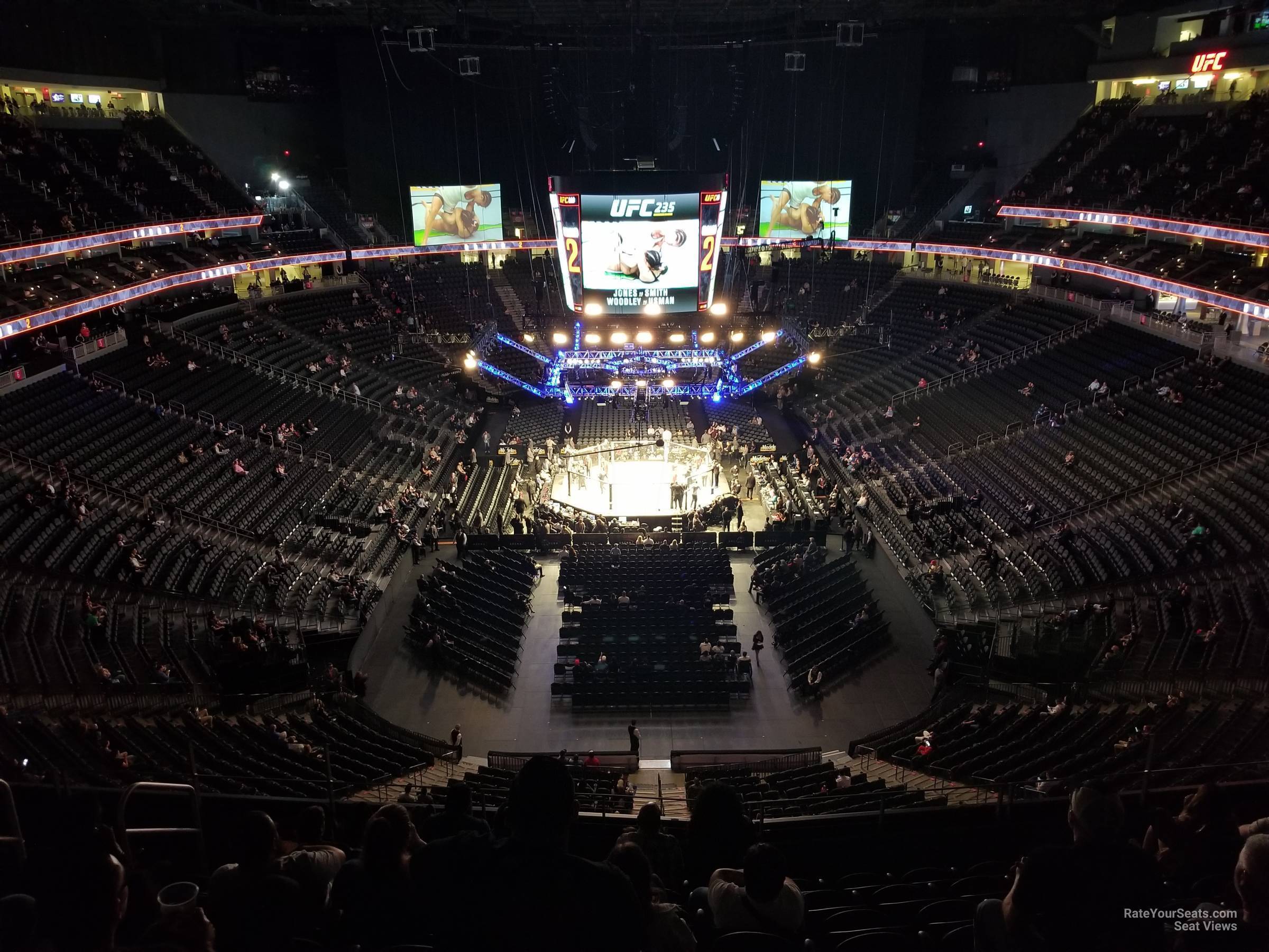 section 214, row j seat view  for fighting - t-mobile arena