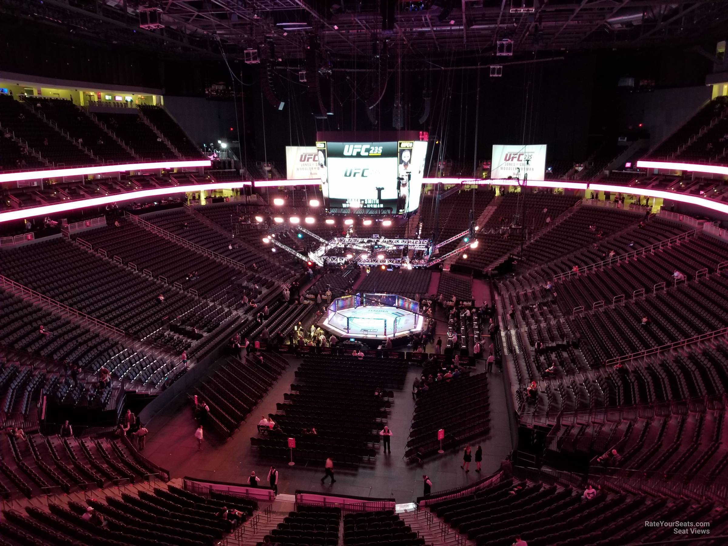 section 215, row e seat view  for fighting - t-mobile arena