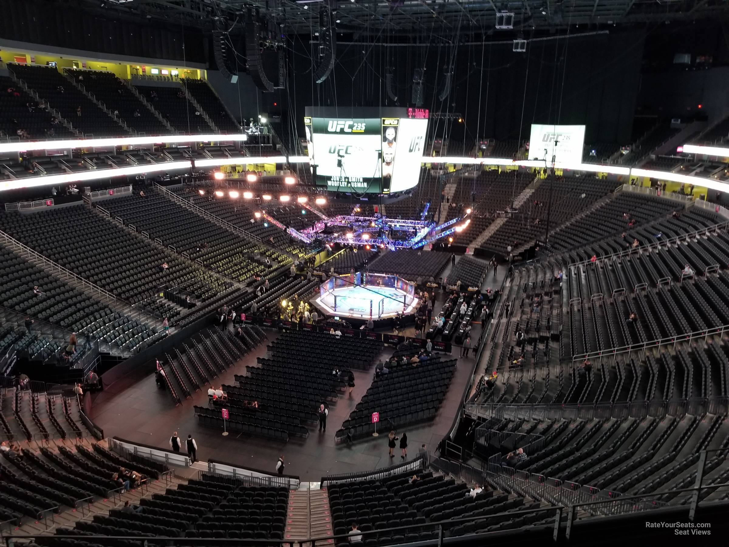 section 216, row e seat view  for fighting - t-mobile arena