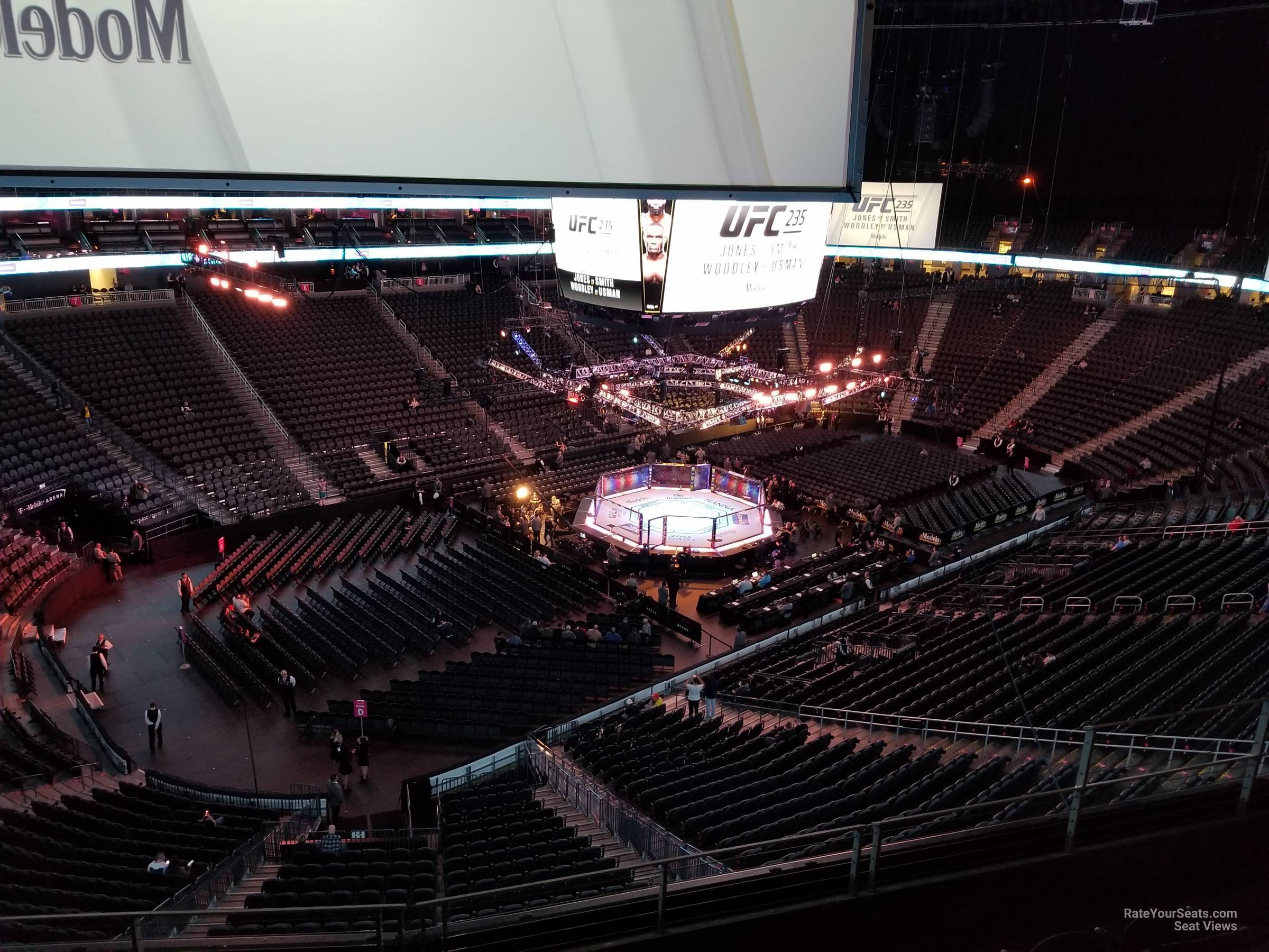 section 219, row e seat view  for fighting - t-mobile arena