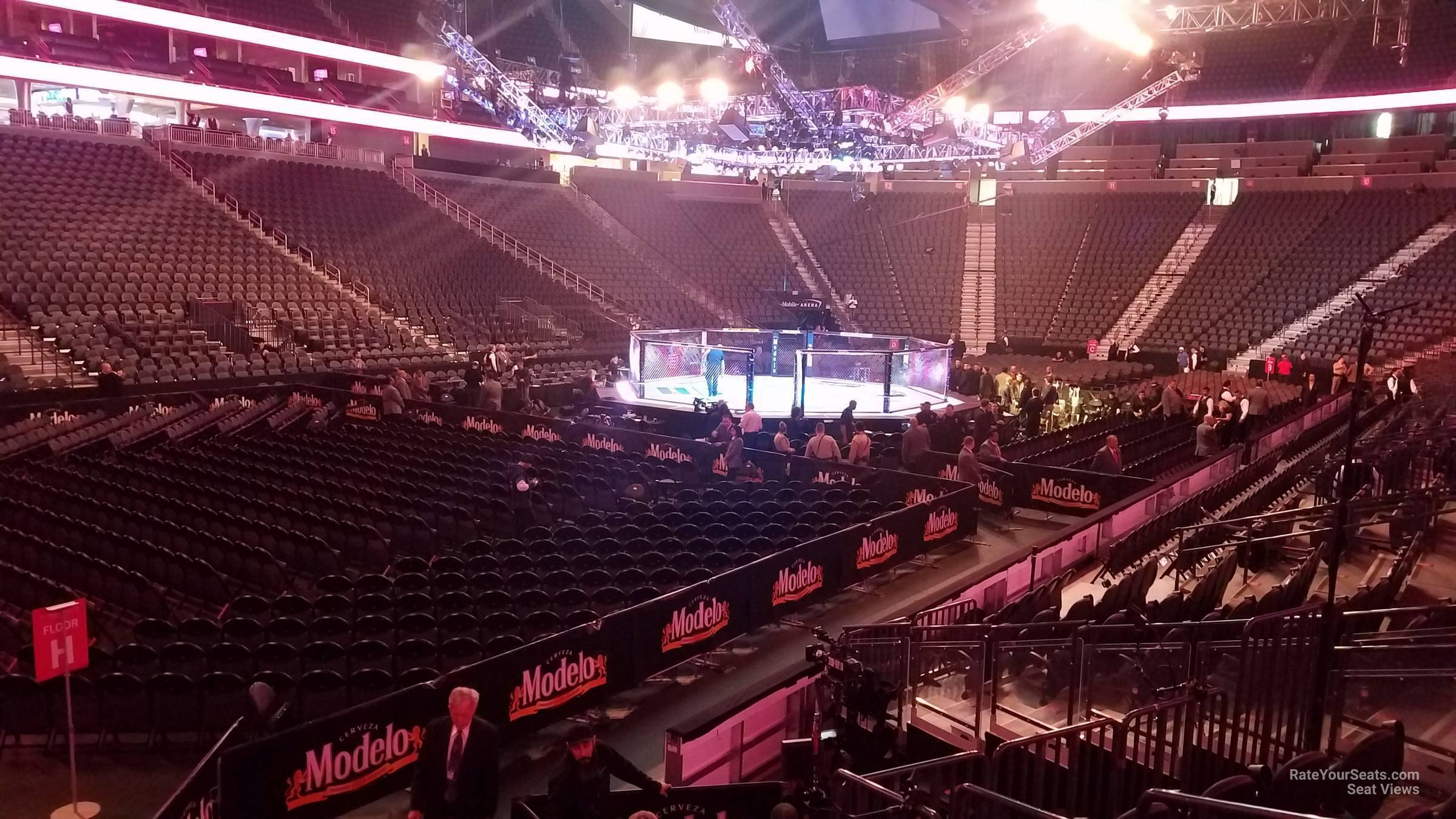 section 3, row h seat view  for fighting - t-mobile arena