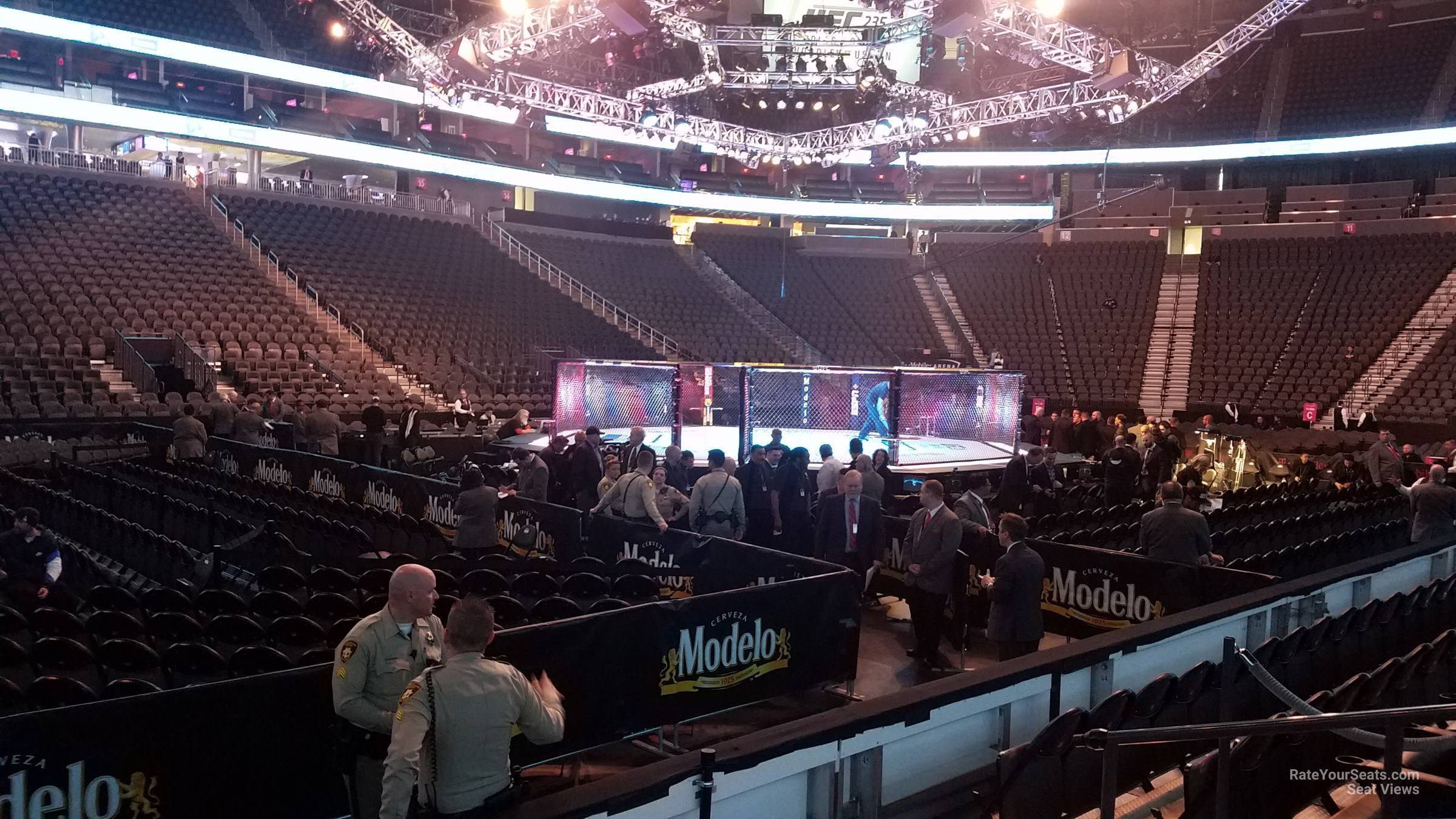 section 4, row a seat view  for fighting - t-mobile arena
