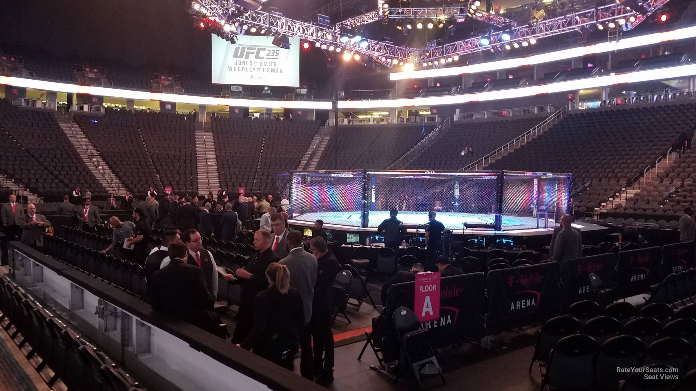 section 6, row bb seat view  for fighting - t-mobile arena