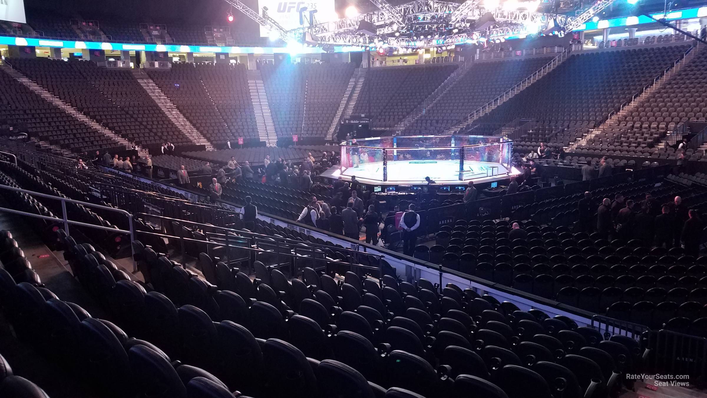 section 7, row h seat view  for fighting - t-mobile arena