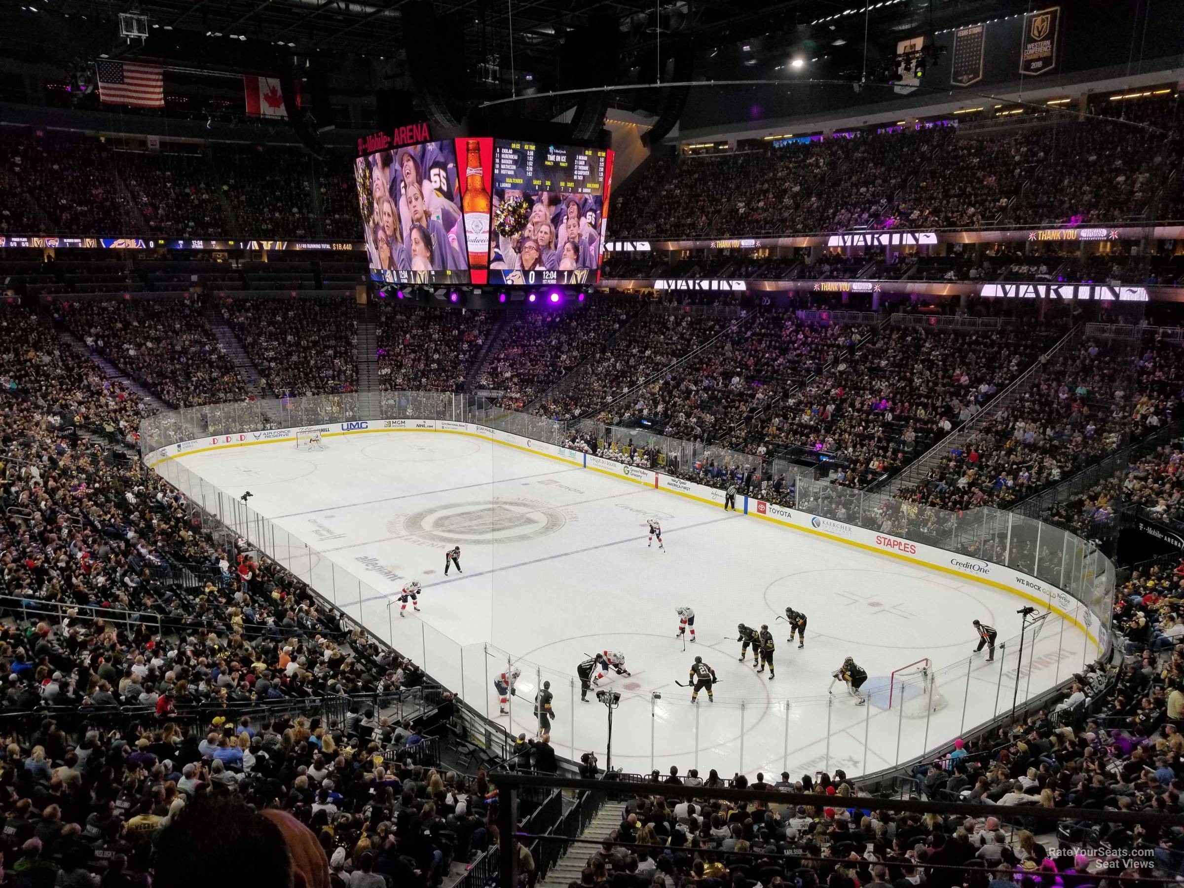 section 117, row b seat view  for hockey - t-mobile arena