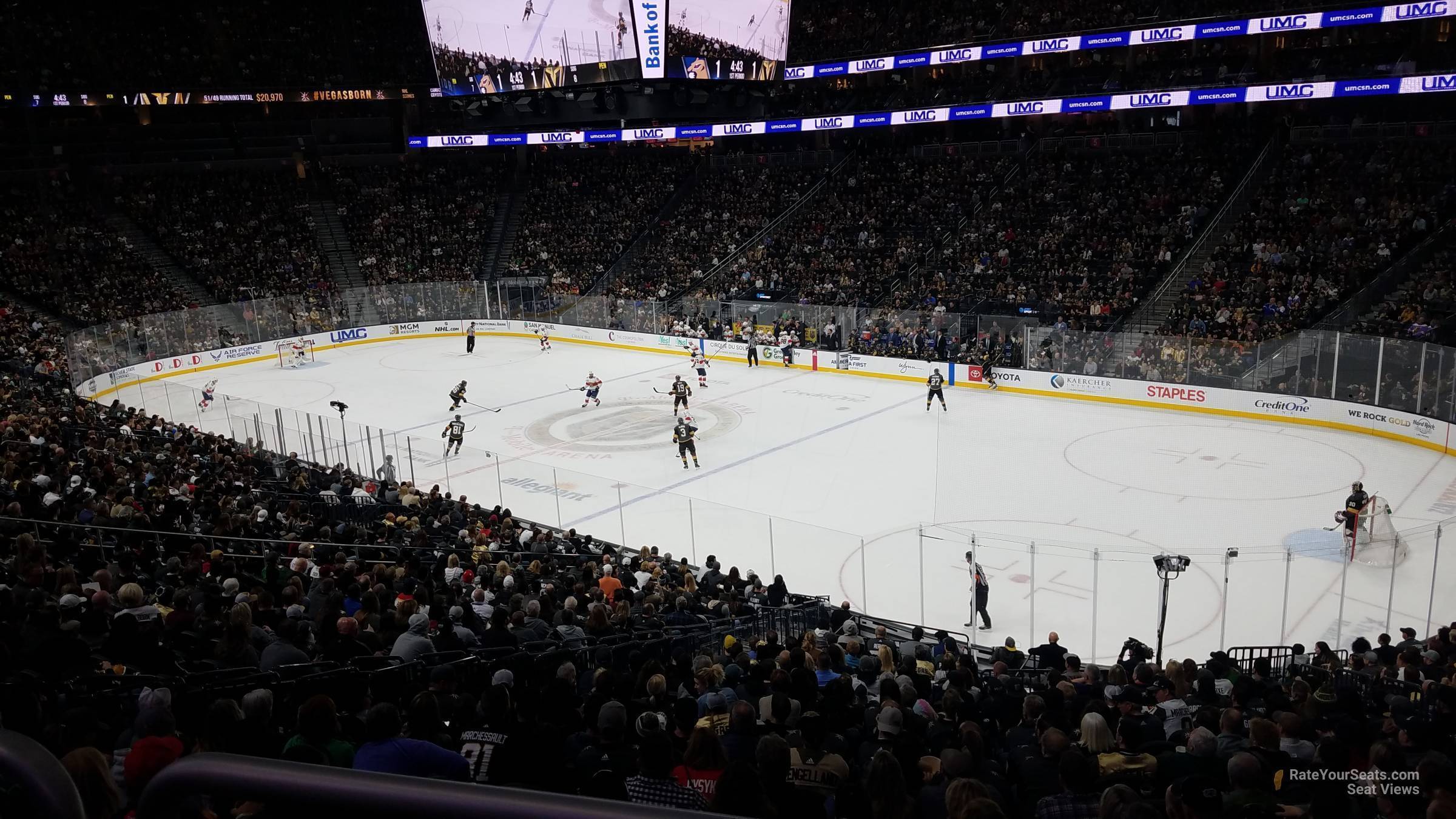 section 18, row z seat view  for hockey - t-mobile arena