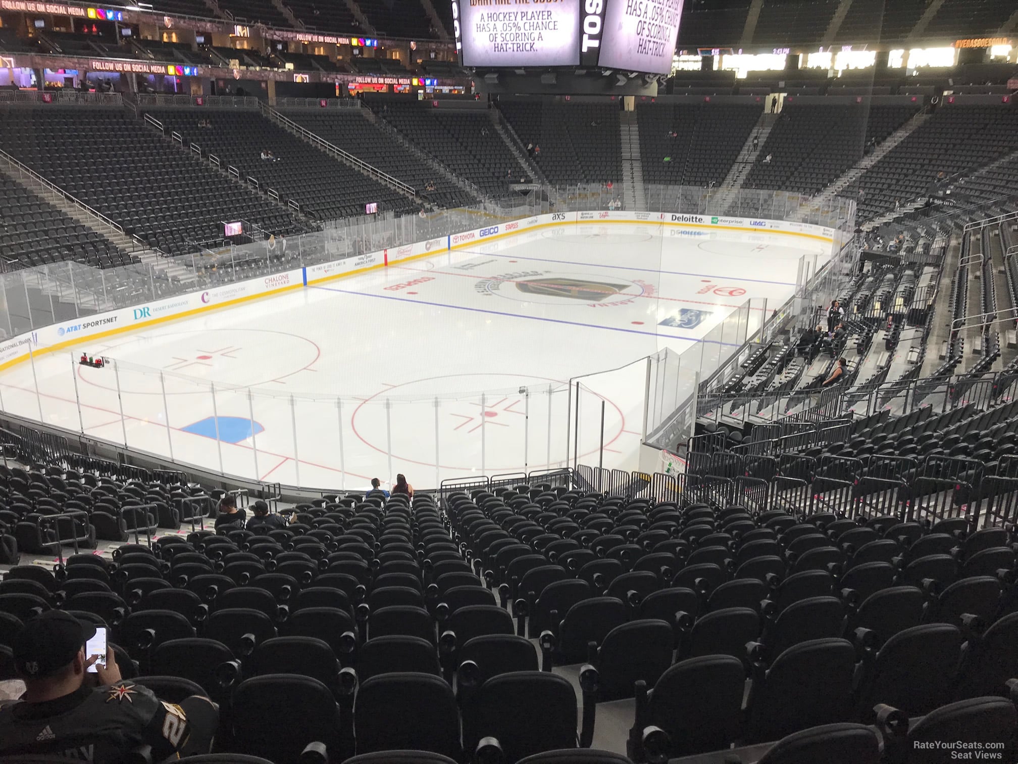 section 2, row z seat view  for hockey - t-mobile arena