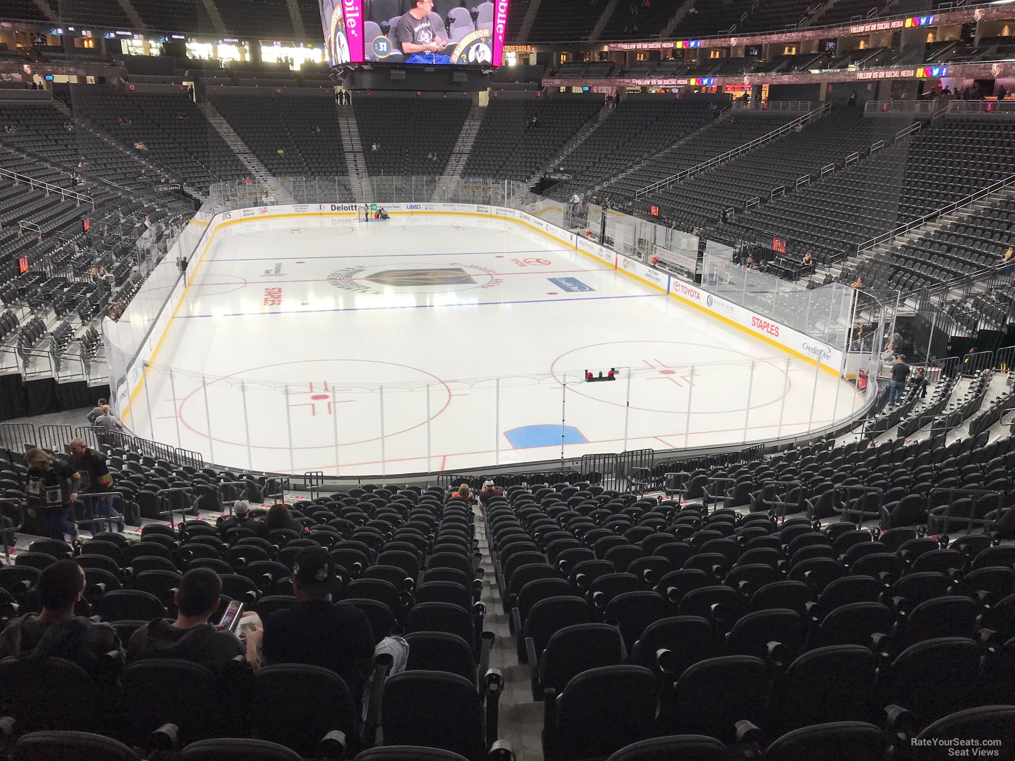 section 20, row z seat view  for hockey - t-mobile arena