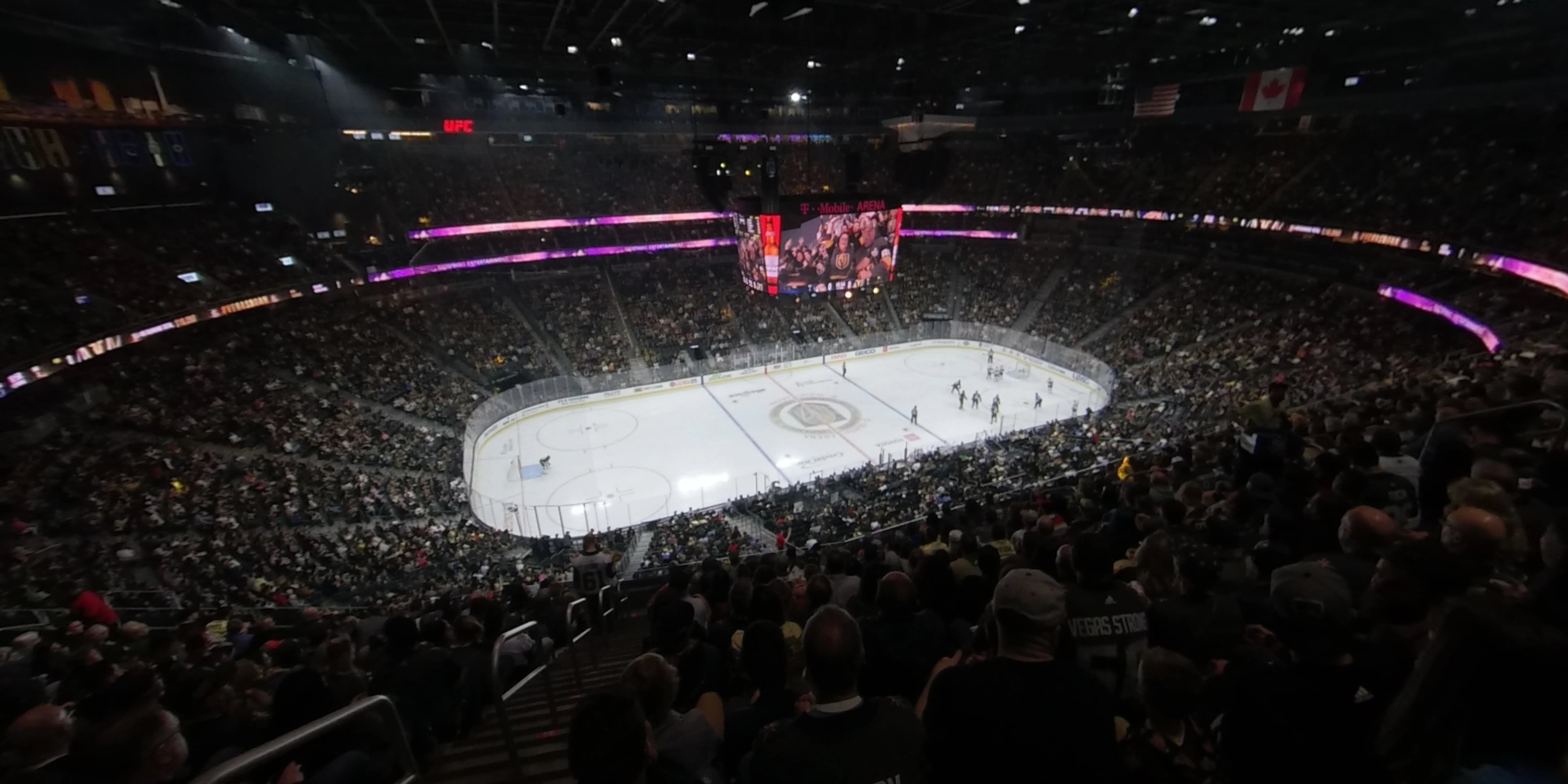 section 202 panoramic seat view  for hockey - t-mobile arena