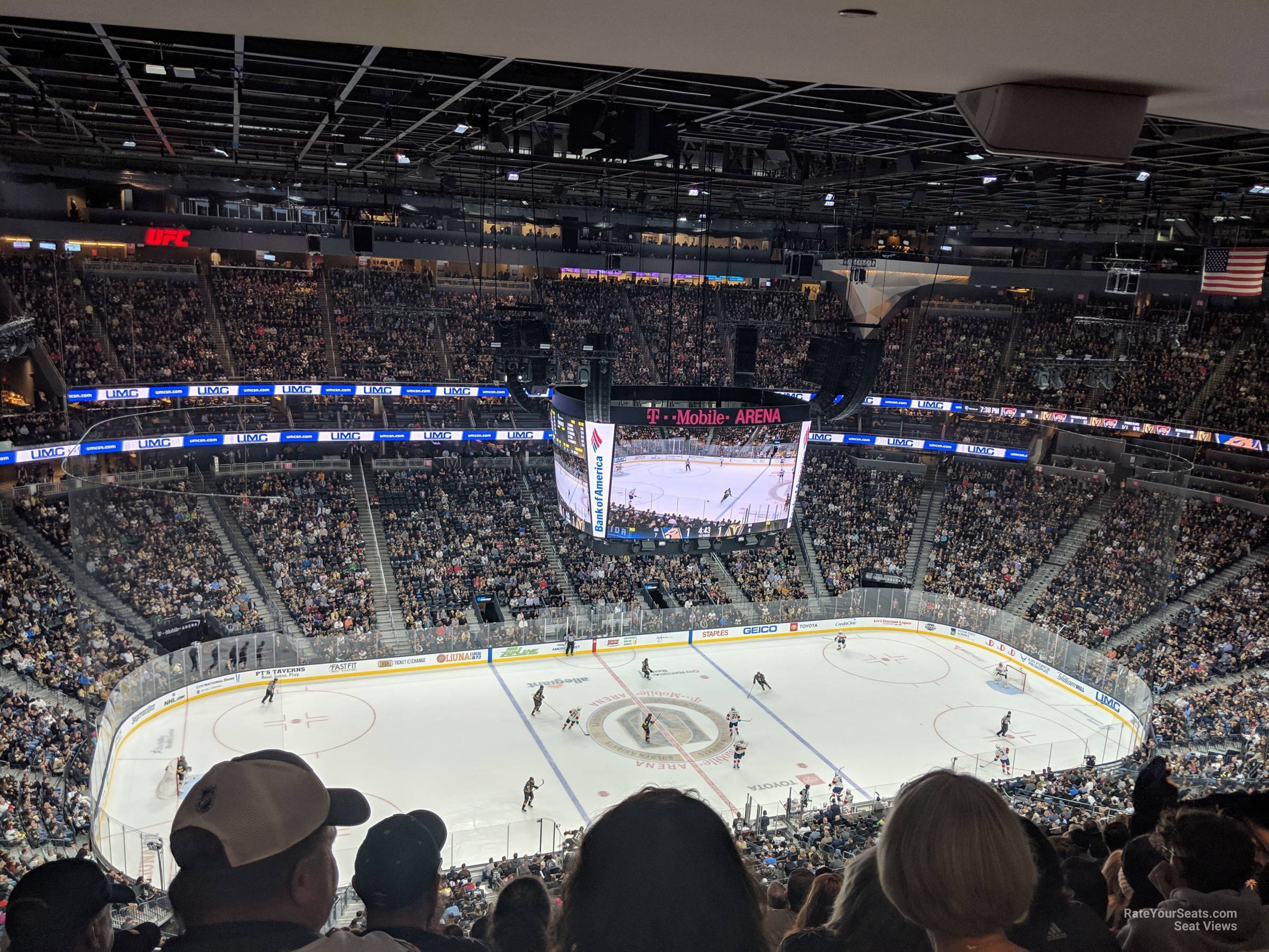 section 203, row r seat view  for hockey - t-mobile arena