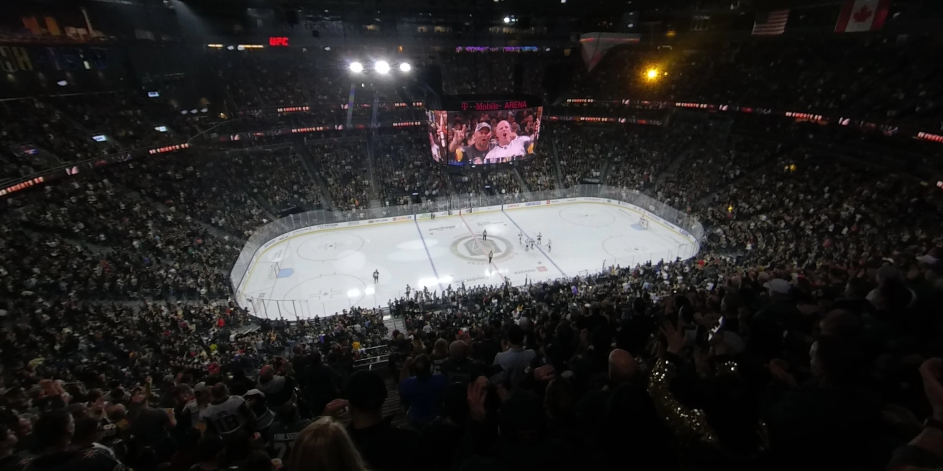 section 203 panoramic seat view  for hockey - t-mobile arena