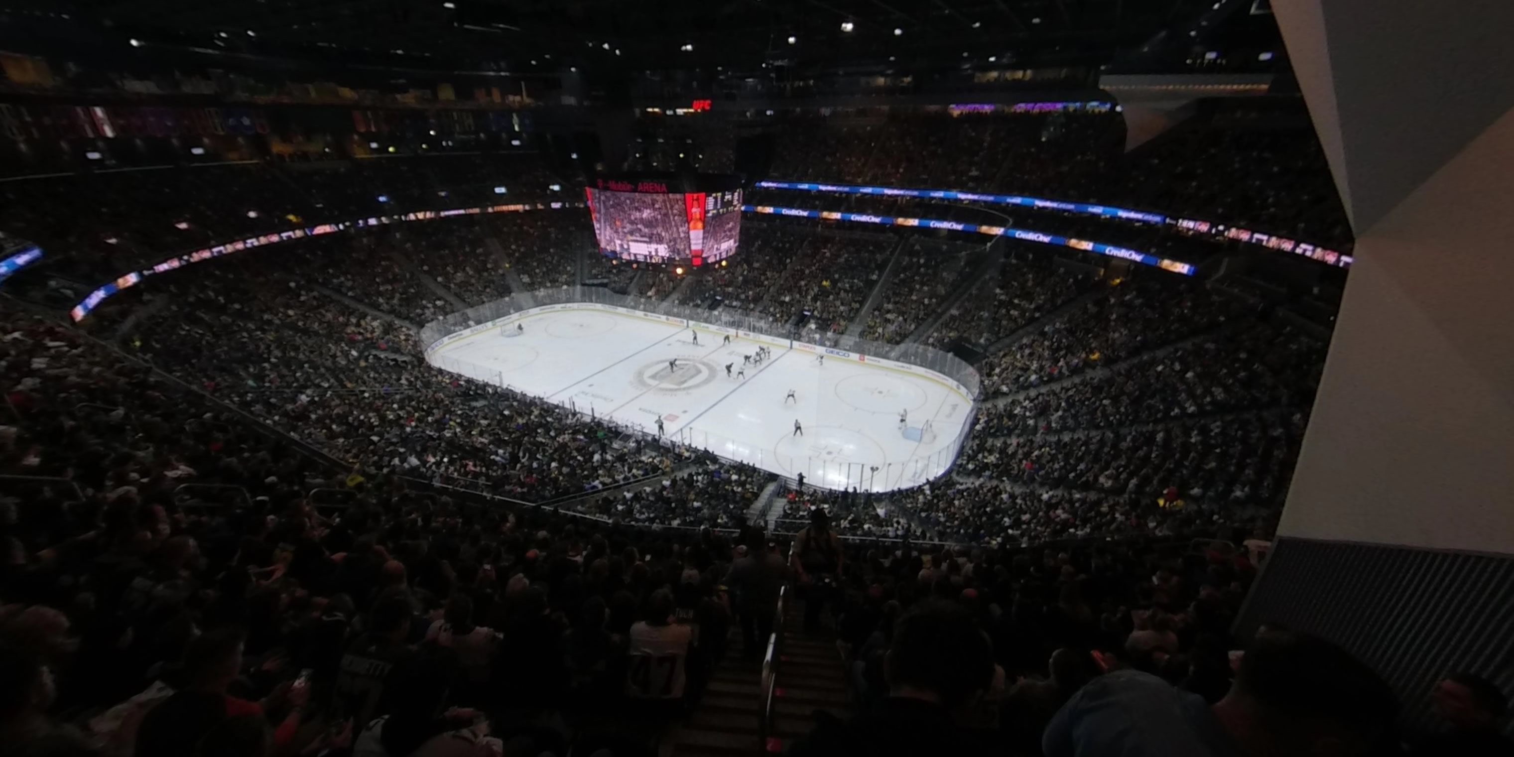 section 208 panoramic seat view  for hockey - t-mobile arena