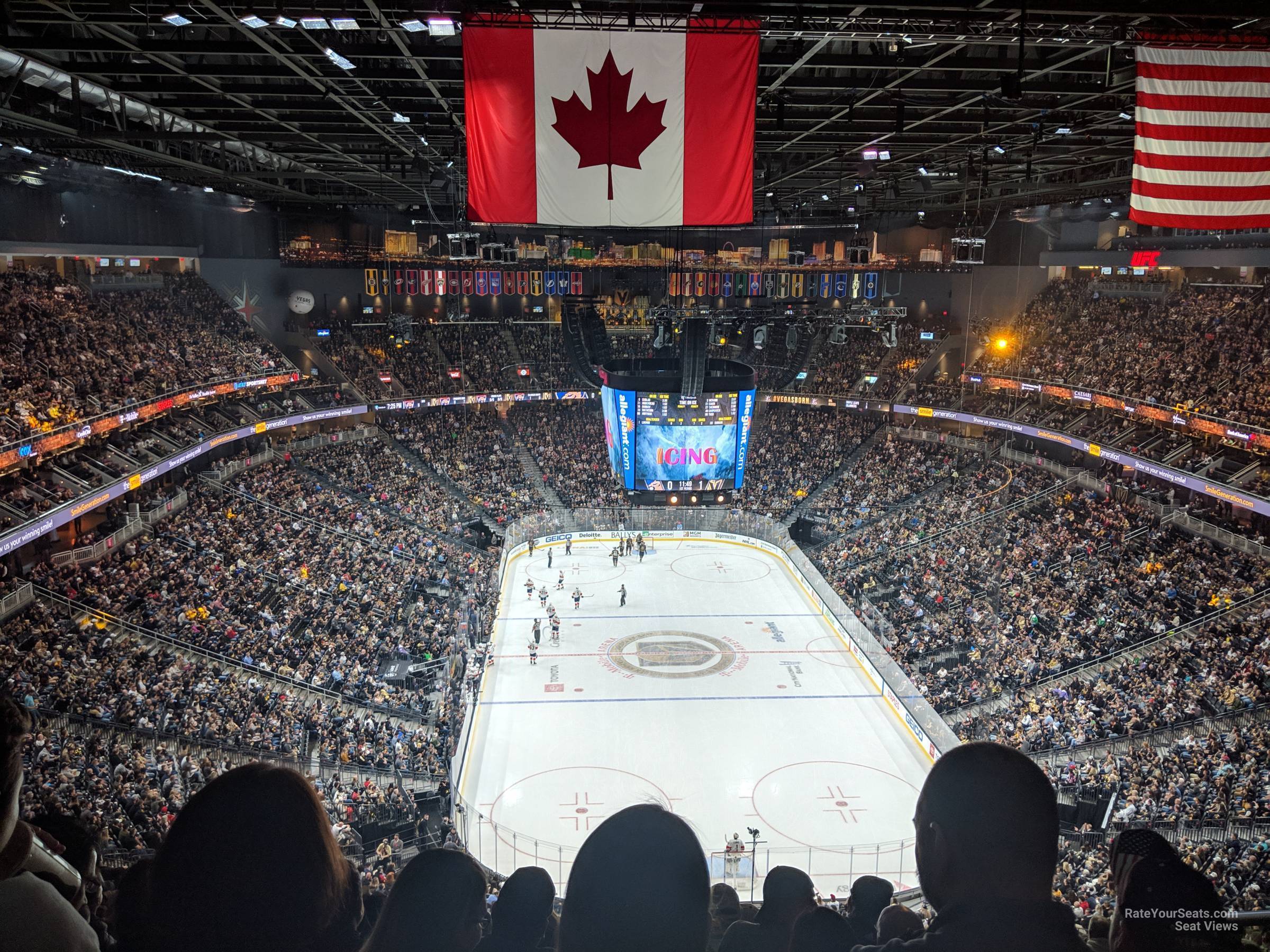 section 213, row r seat view  for hockey - t-mobile arena