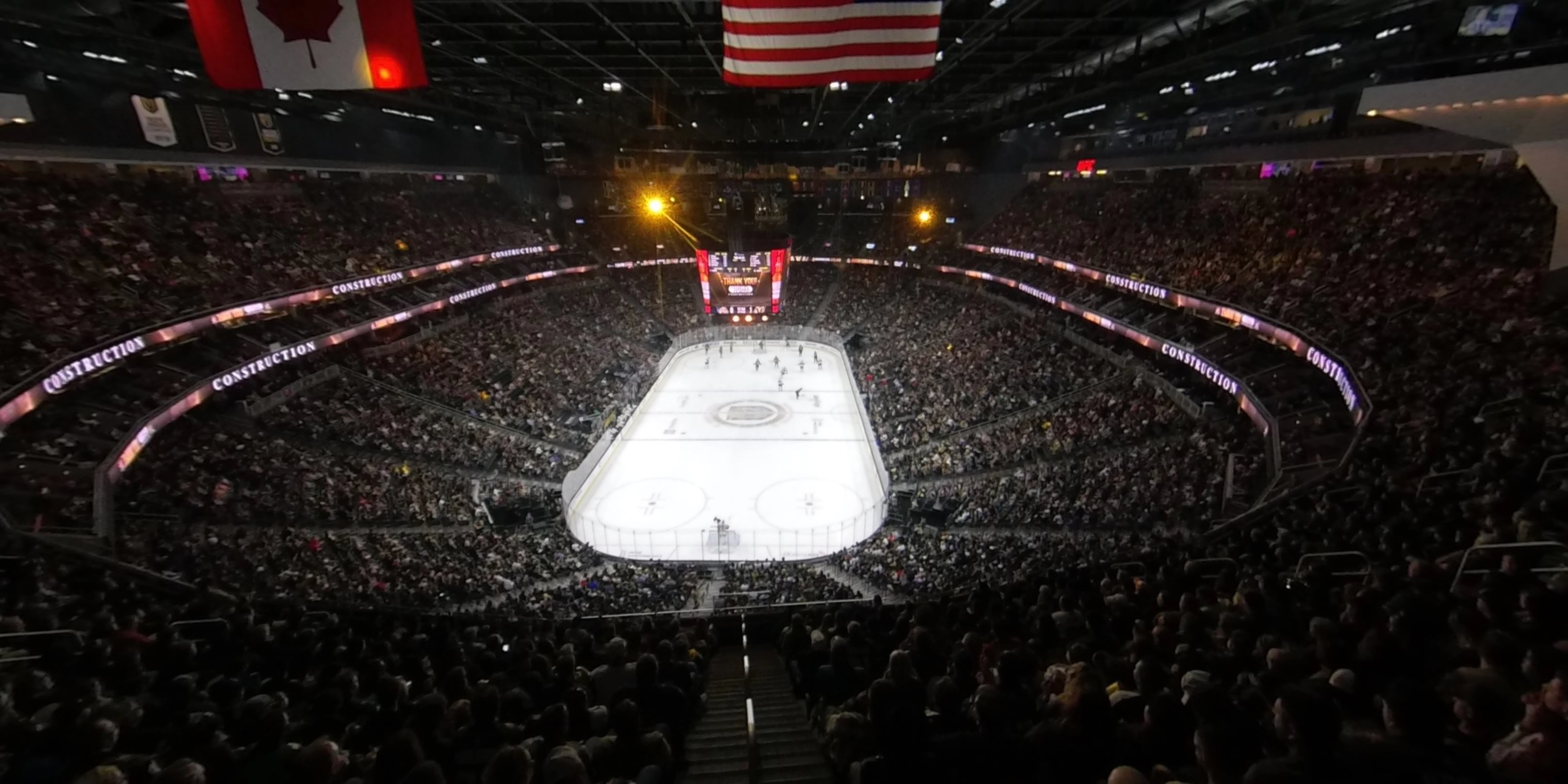section 214 panoramic seat view  for hockey - t-mobile arena