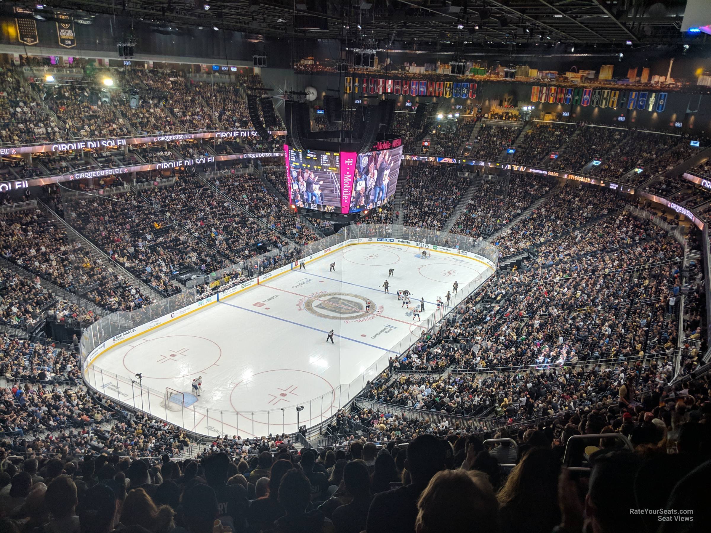 section 217, row r seat view  for hockey - t-mobile arena