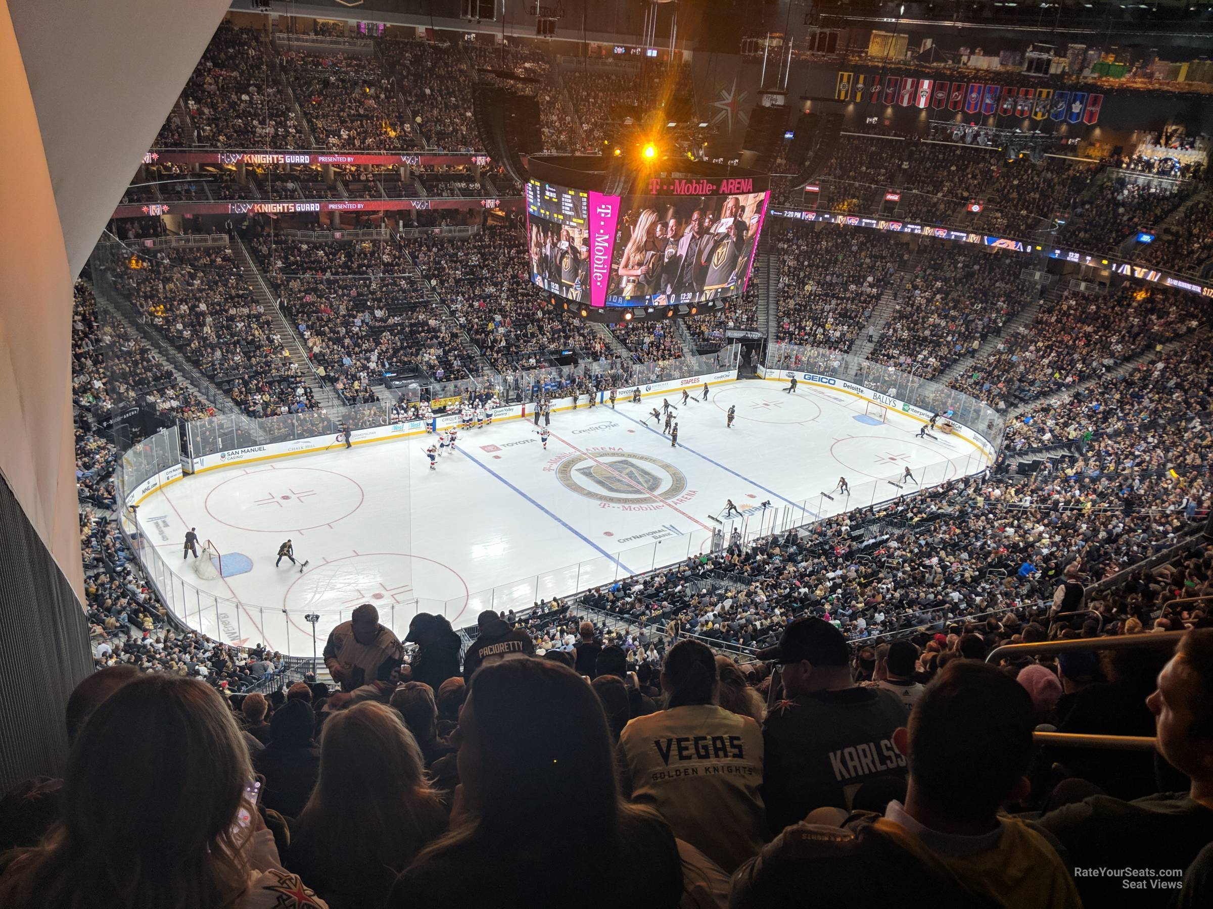 section 219, row r seat view  for hockey - t-mobile arena
