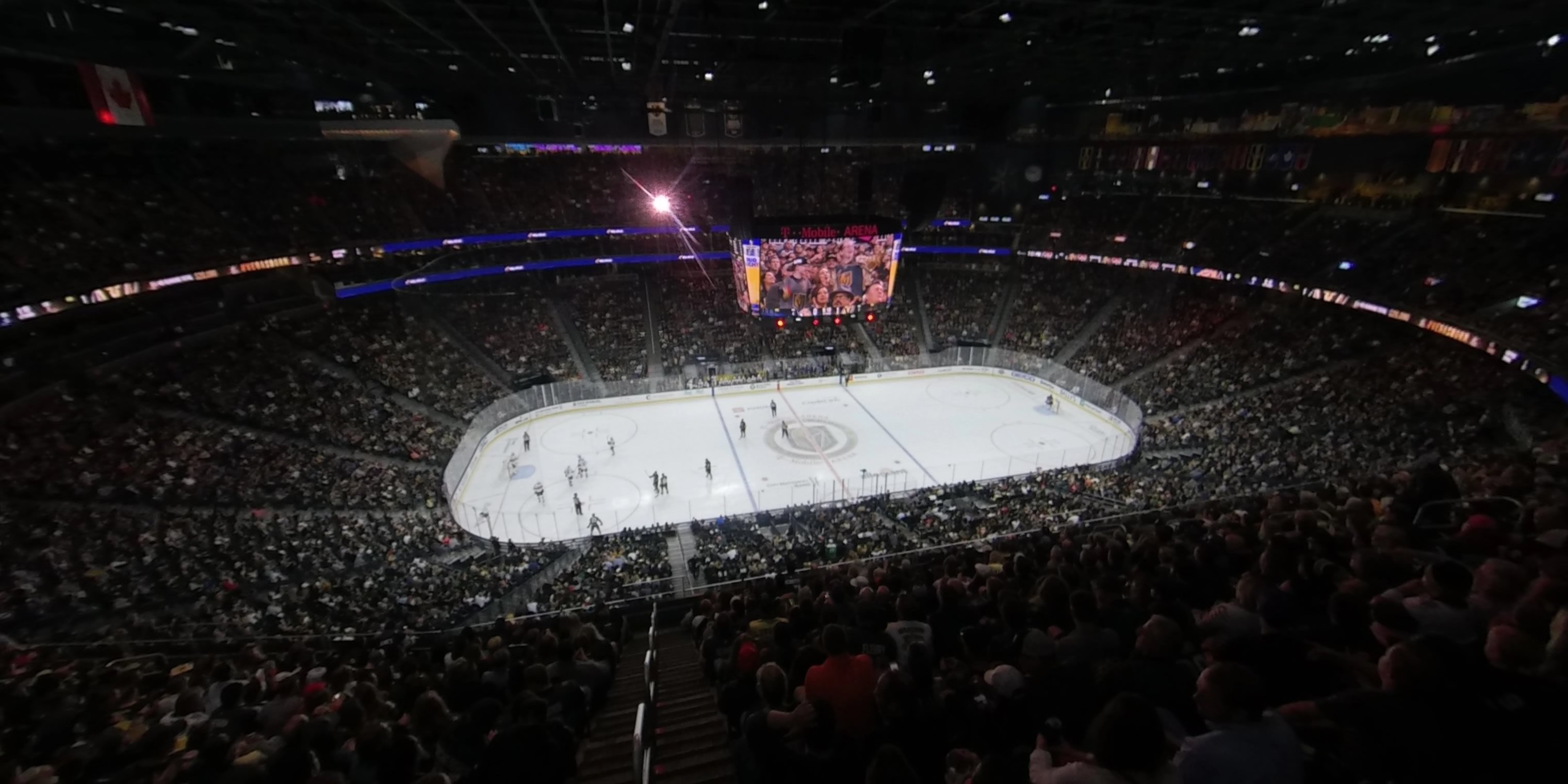 section 221 panoramic seat view  for hockey - t-mobile arena