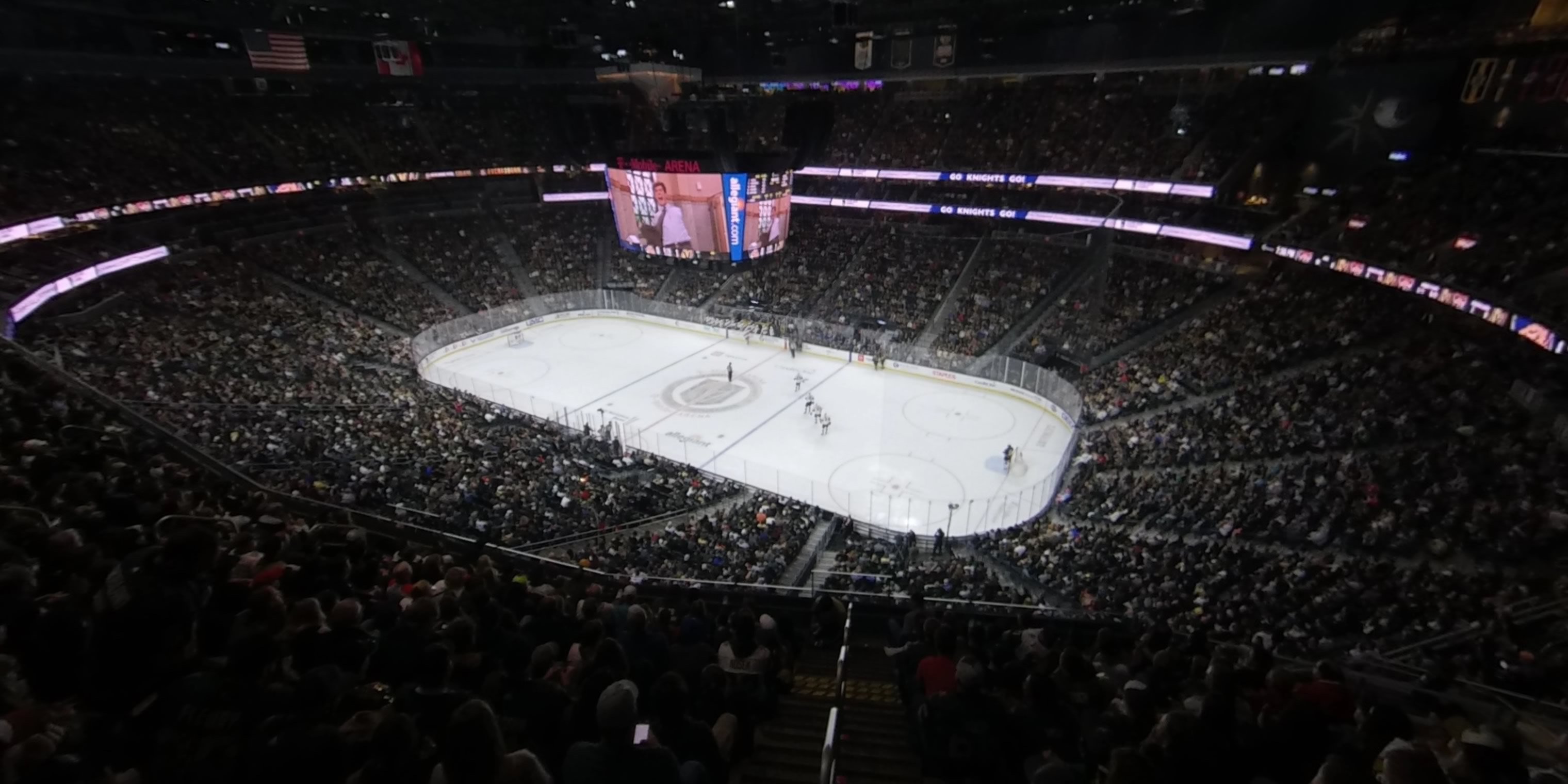 section 227 panoramic seat view  for hockey - t-mobile arena