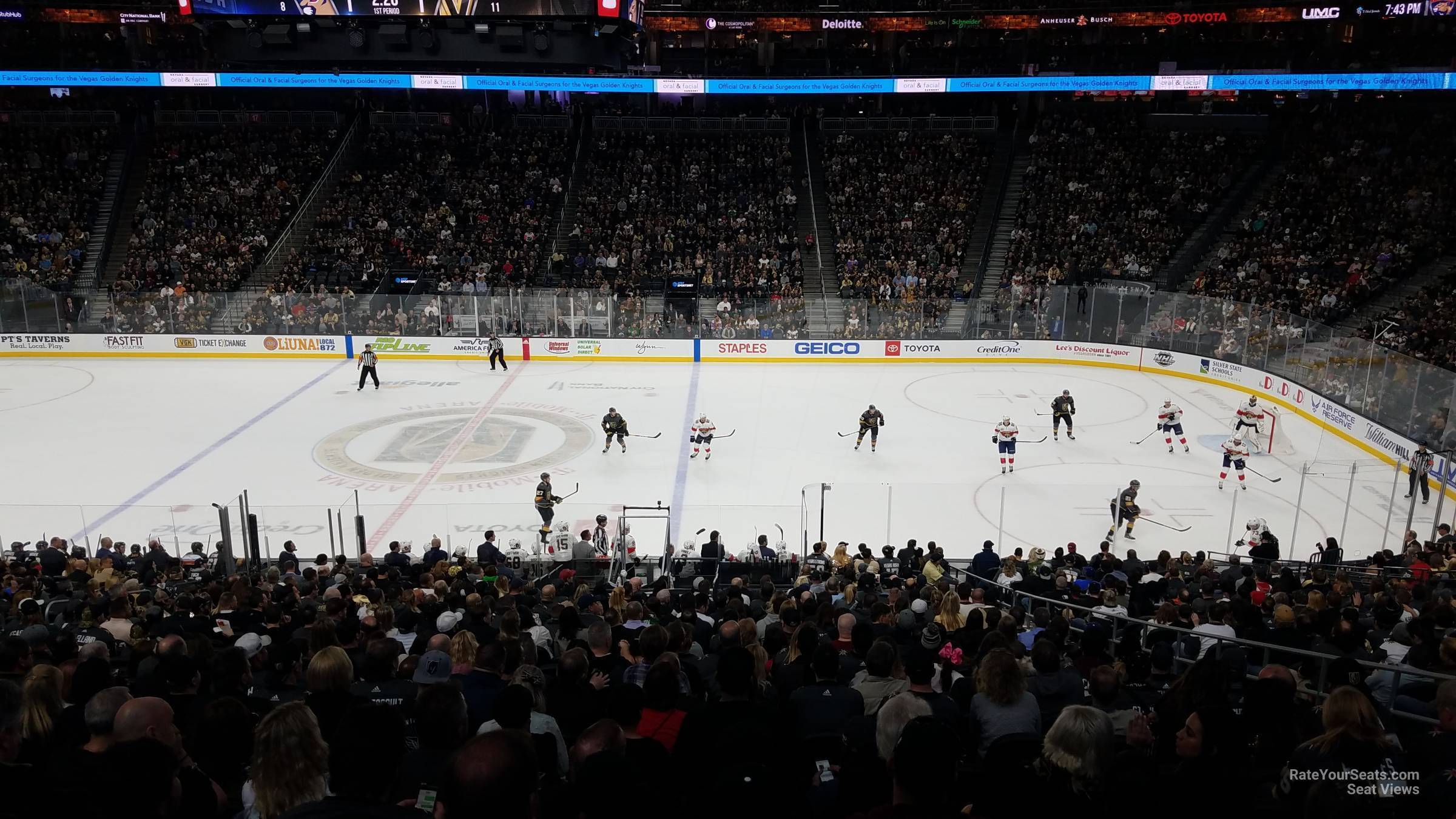 section 7 seat view  for hockey - t-mobile arena