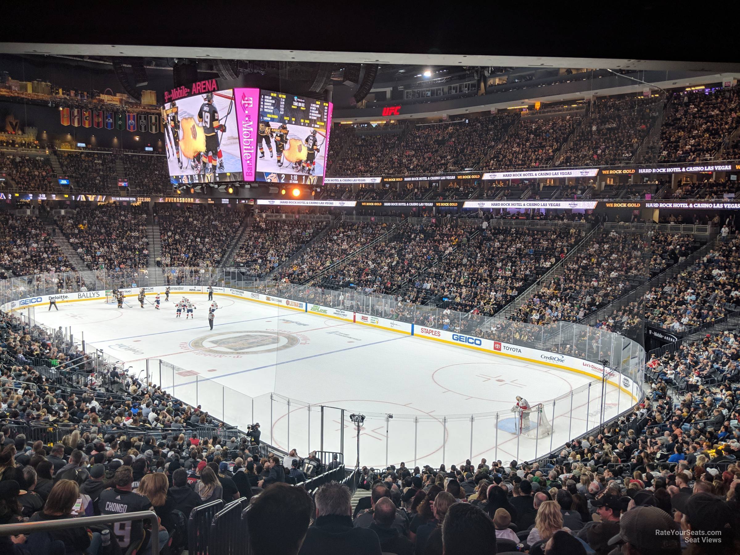 section 9, row z seat view  for hockey - t-mobile arena