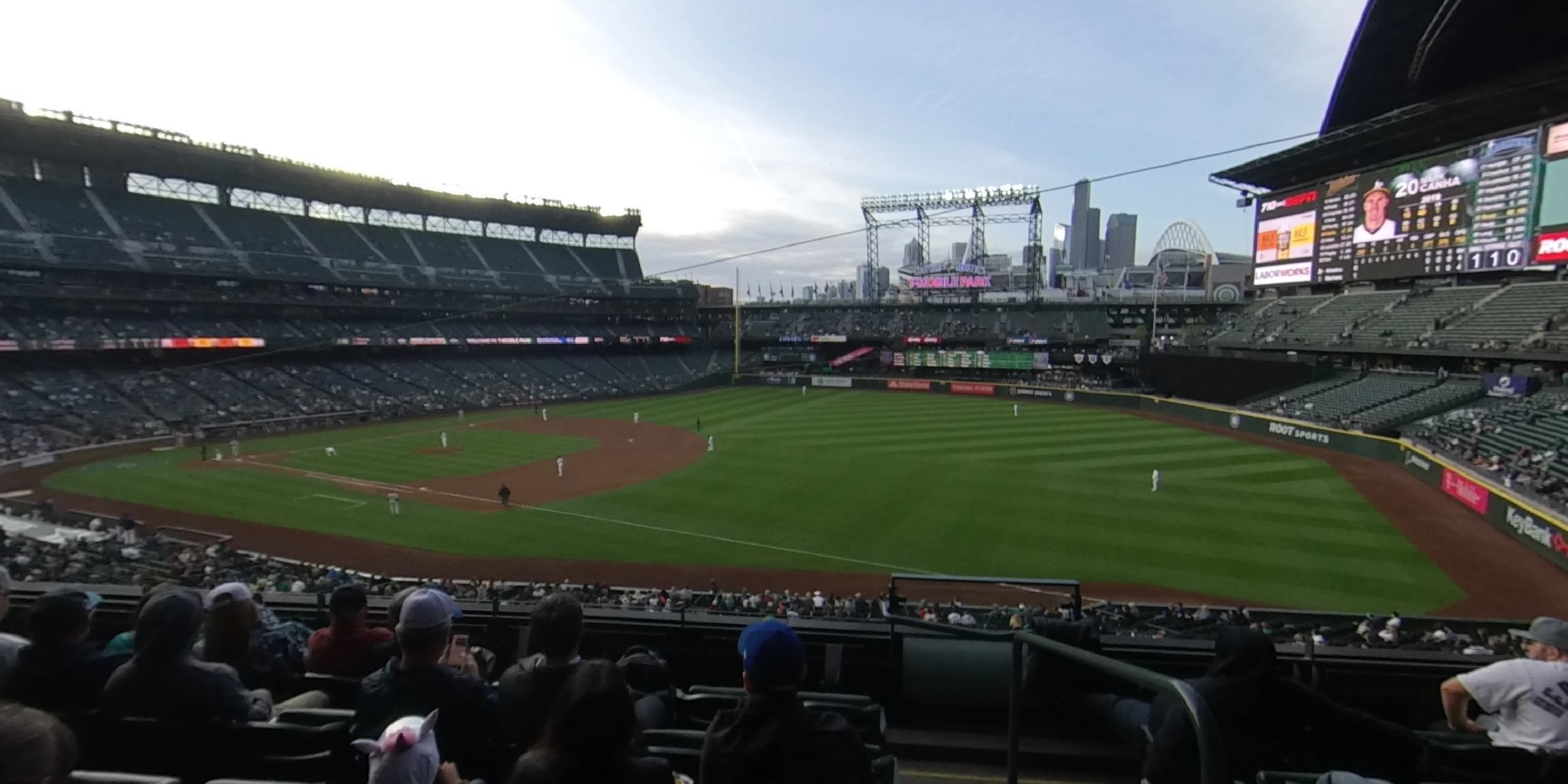 section 215 panoramic seat view  for baseball - t-mobile park