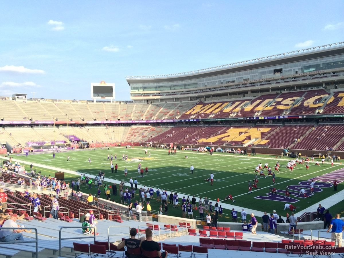 section 103, row 30 seat view  for football - huntington bank stadium