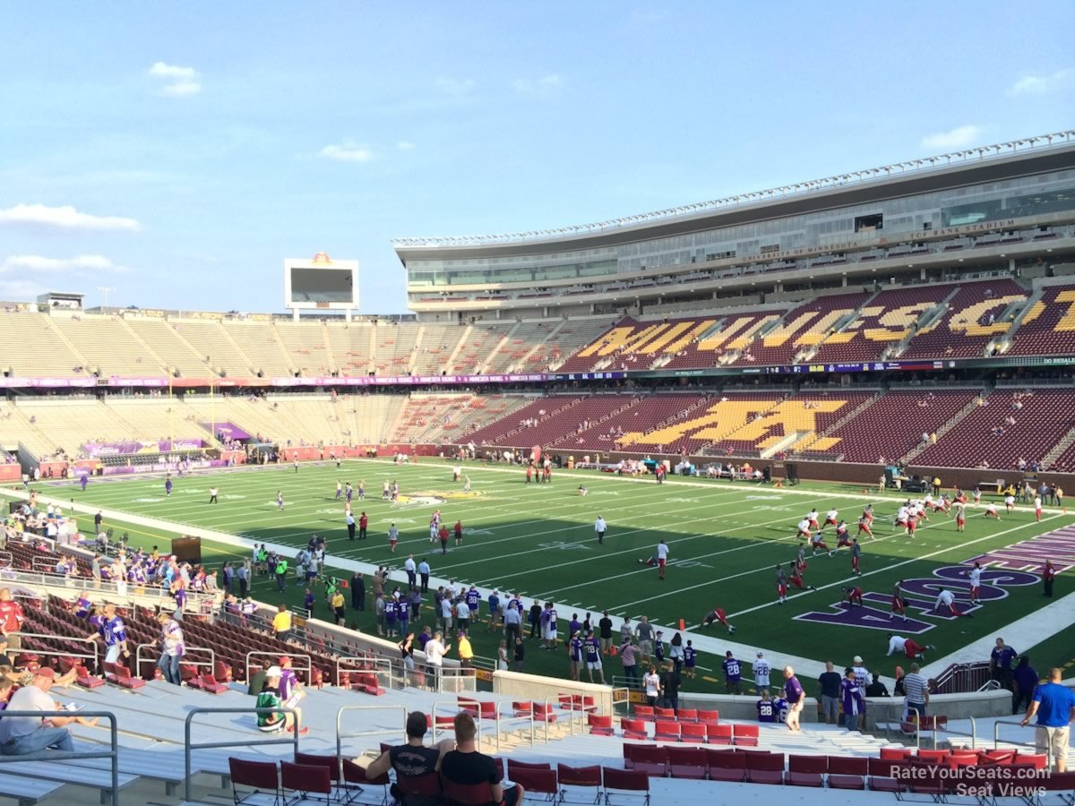 section 103, row 30 seat view  - huntington bank stadium