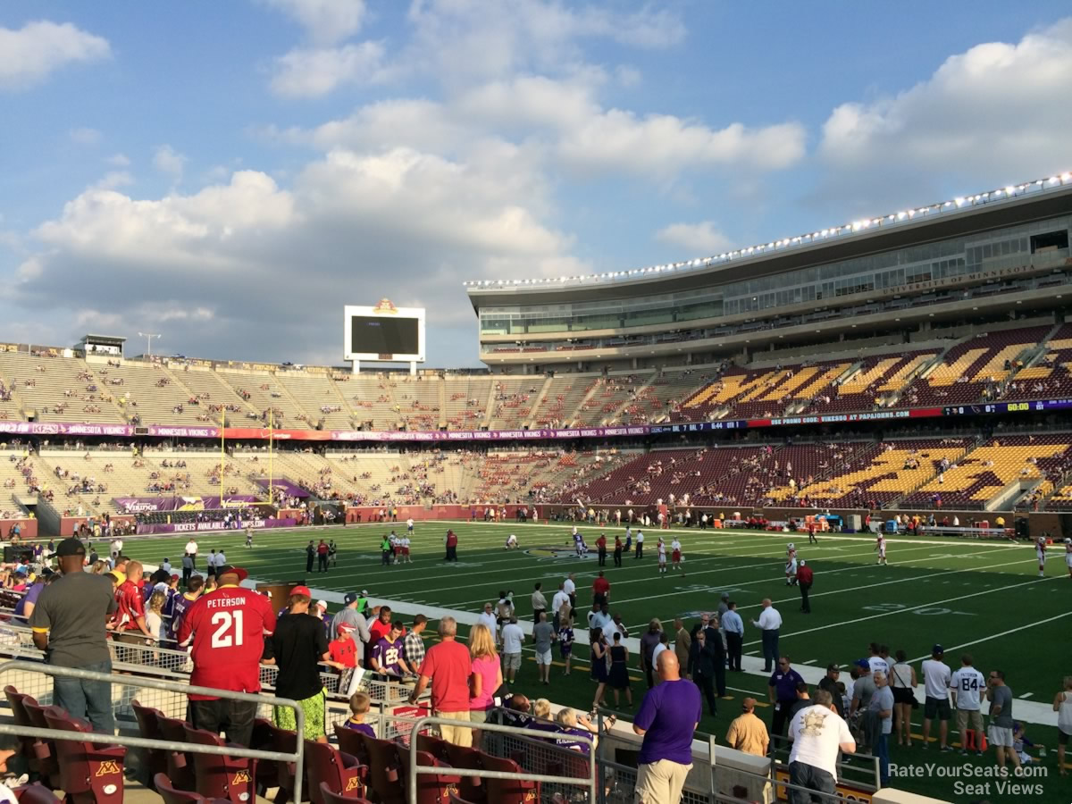 section 107, row 10 seat view  - huntington bank stadium