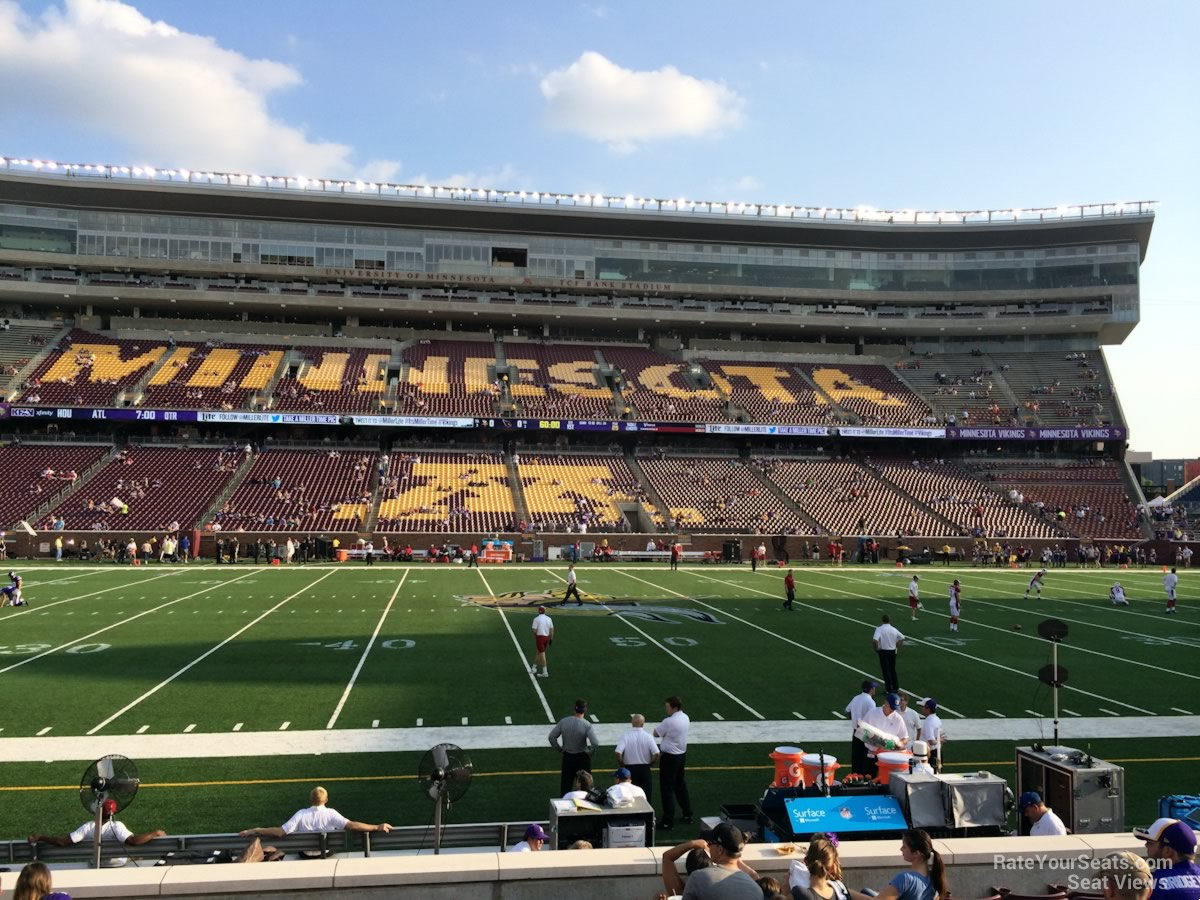 section 111, row 10 seat view  - huntington bank stadium