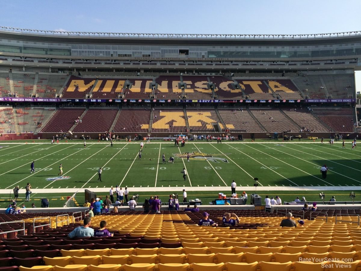 section 111, row 30 seat view  for football - huntington bank stadium