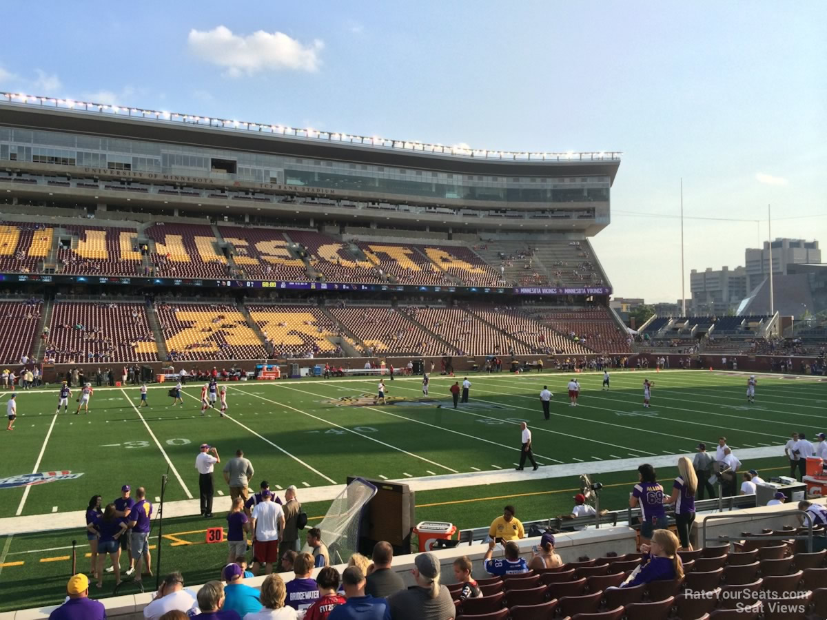 section 112, row 10 seat view  for football - huntington bank stadium