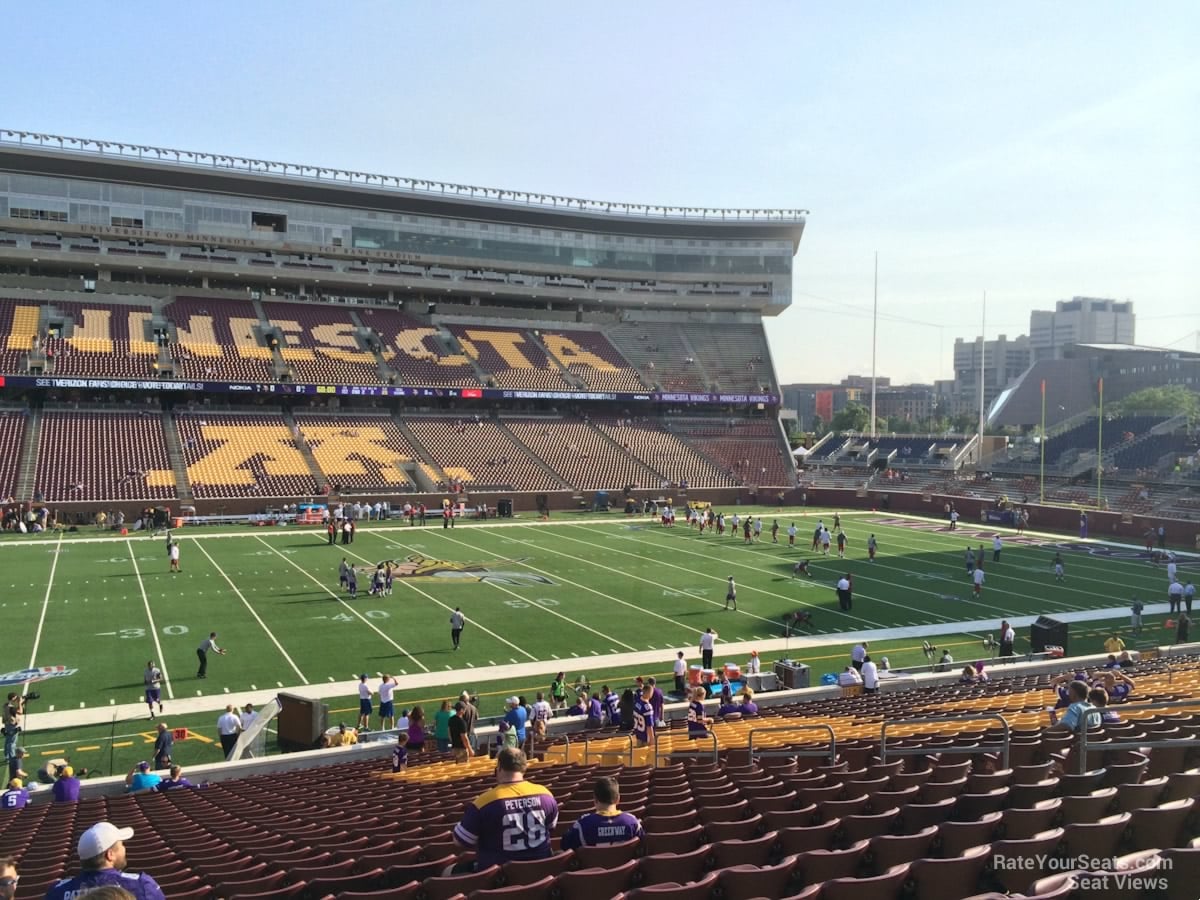 section 112, row 30 seat view for football - huntington bank stadium