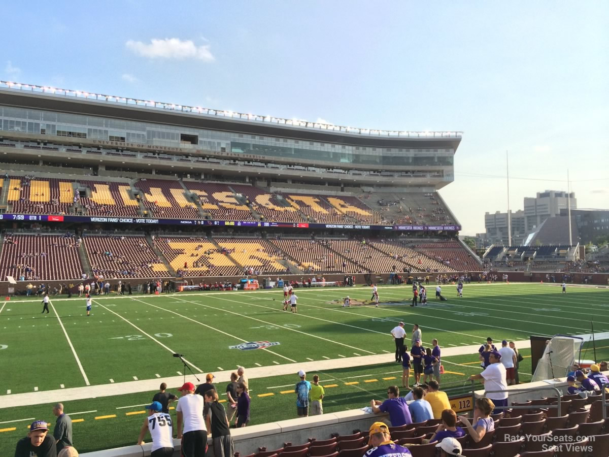 section 113, row 10 seat view  - huntington bank stadium