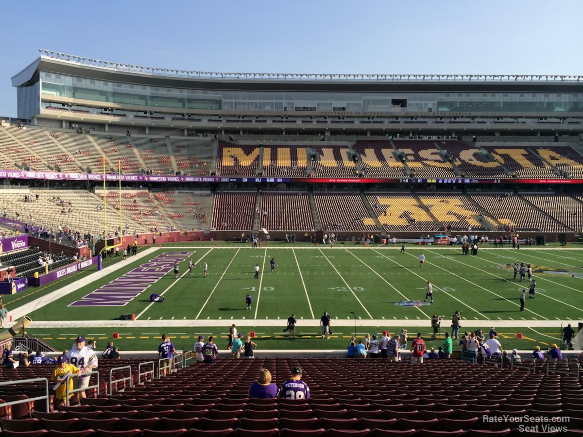 tcf bank stadium section 113 rateyourseats com tcf bank seating chart