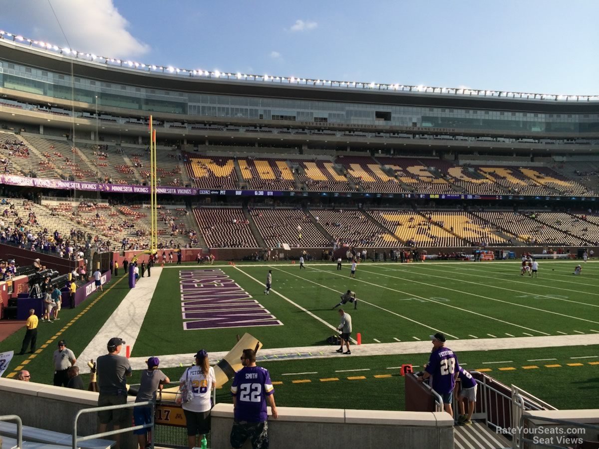 section 115, row 10 seat view  - huntington bank stadium