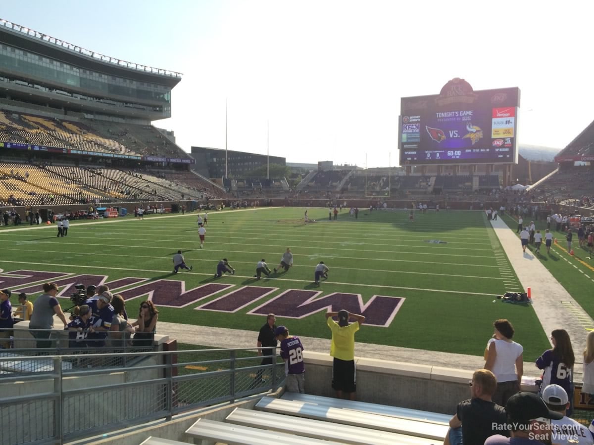 section 121, row 10 seat view for football - huntington bank stadium