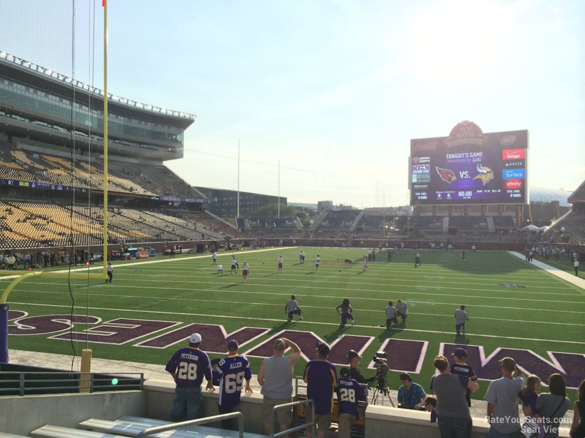 section 123, row 10 seat view  for football - huntington bank stadium