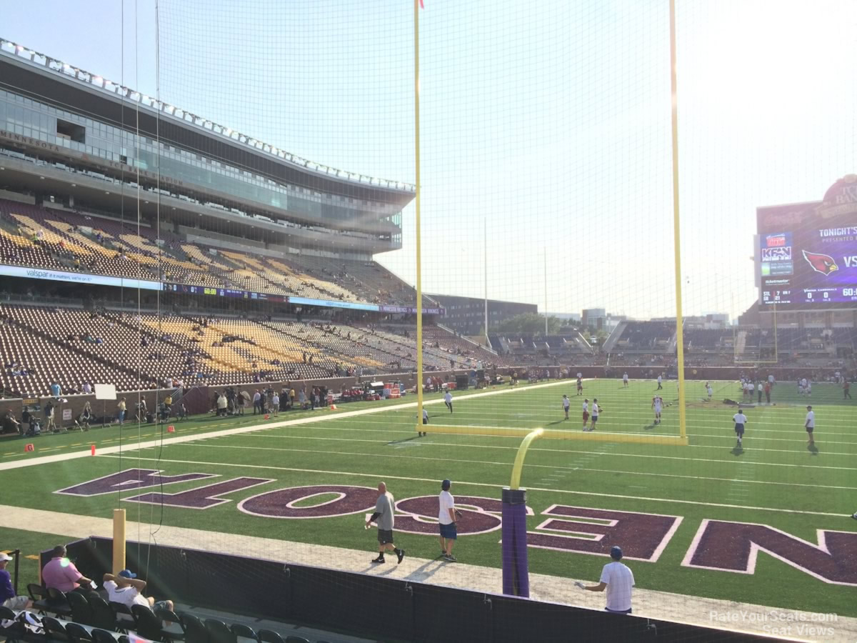 section 125, row 10 seat view  for football - huntington bank stadium
