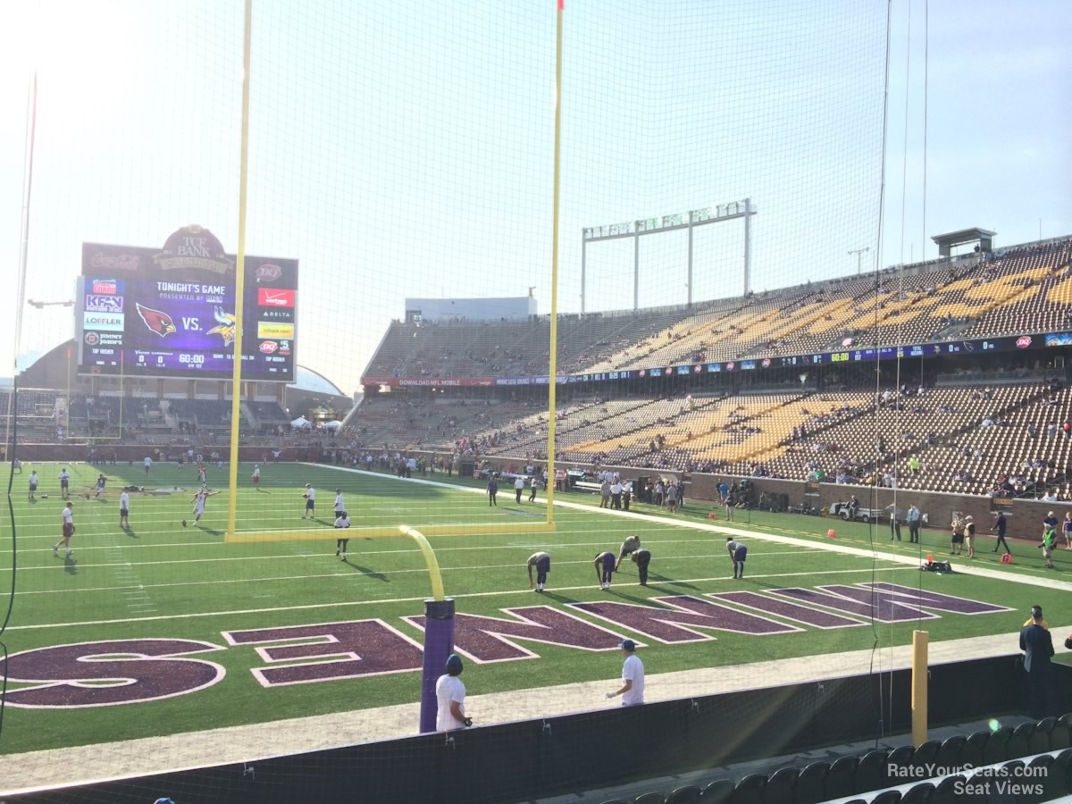 section 126, row 10 seat view  for football - huntington bank stadium