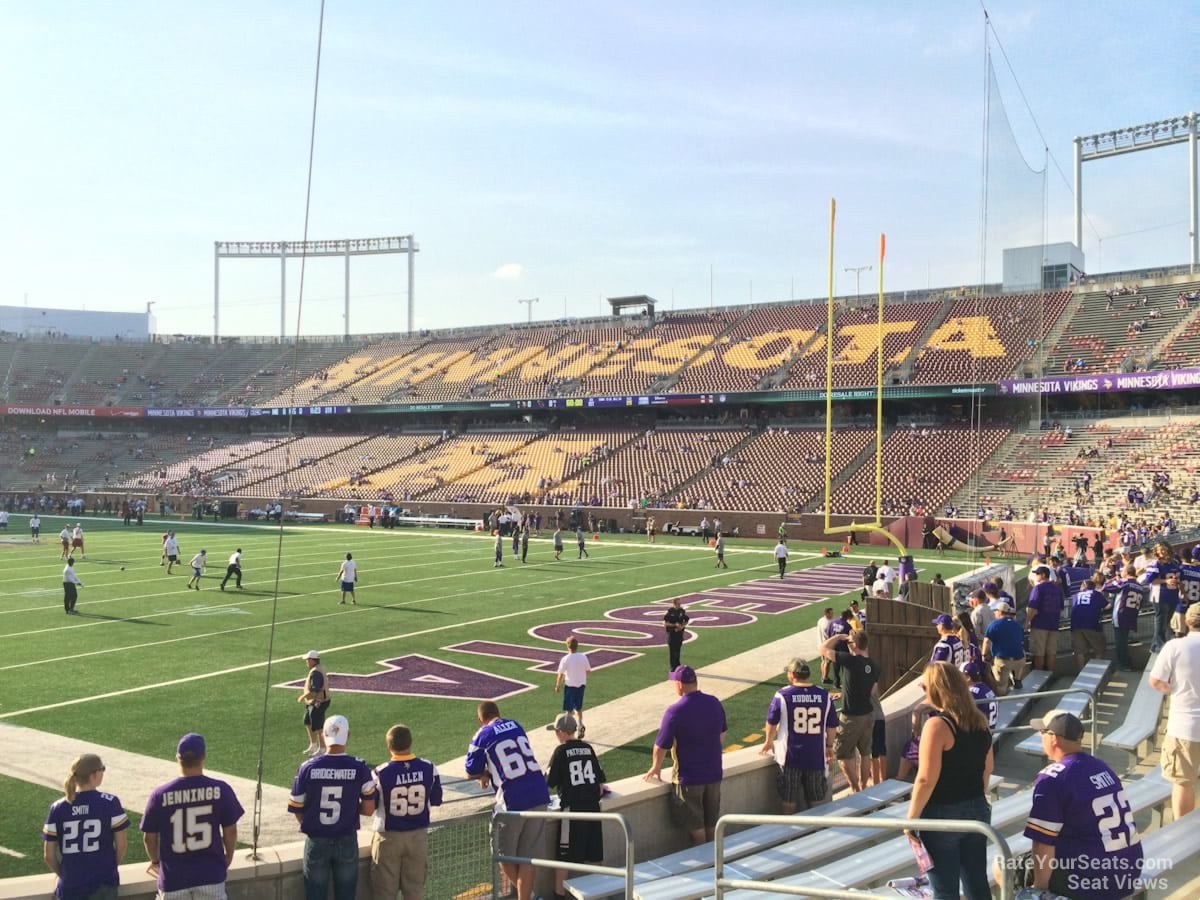 section 131, row 10 seat view for football - huntington bank stadium