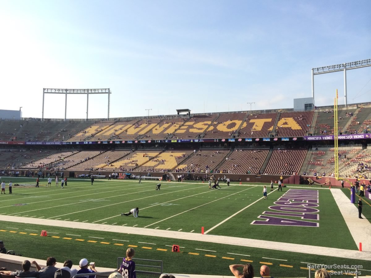 section 135, row 10 seat view  - huntington bank stadium